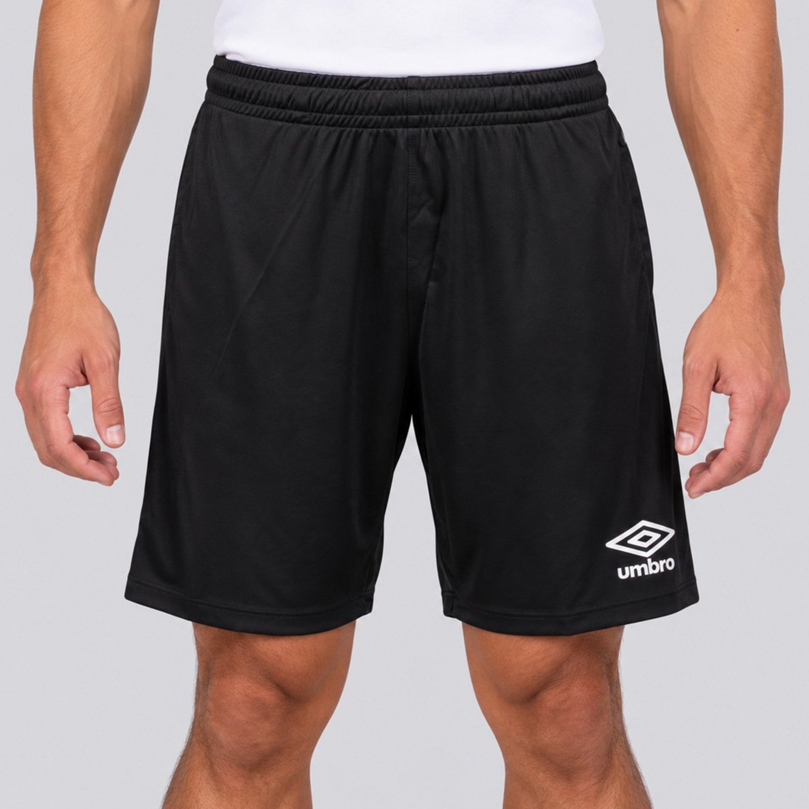 Calção Umbro SX Com Bolso Preto e Cinza