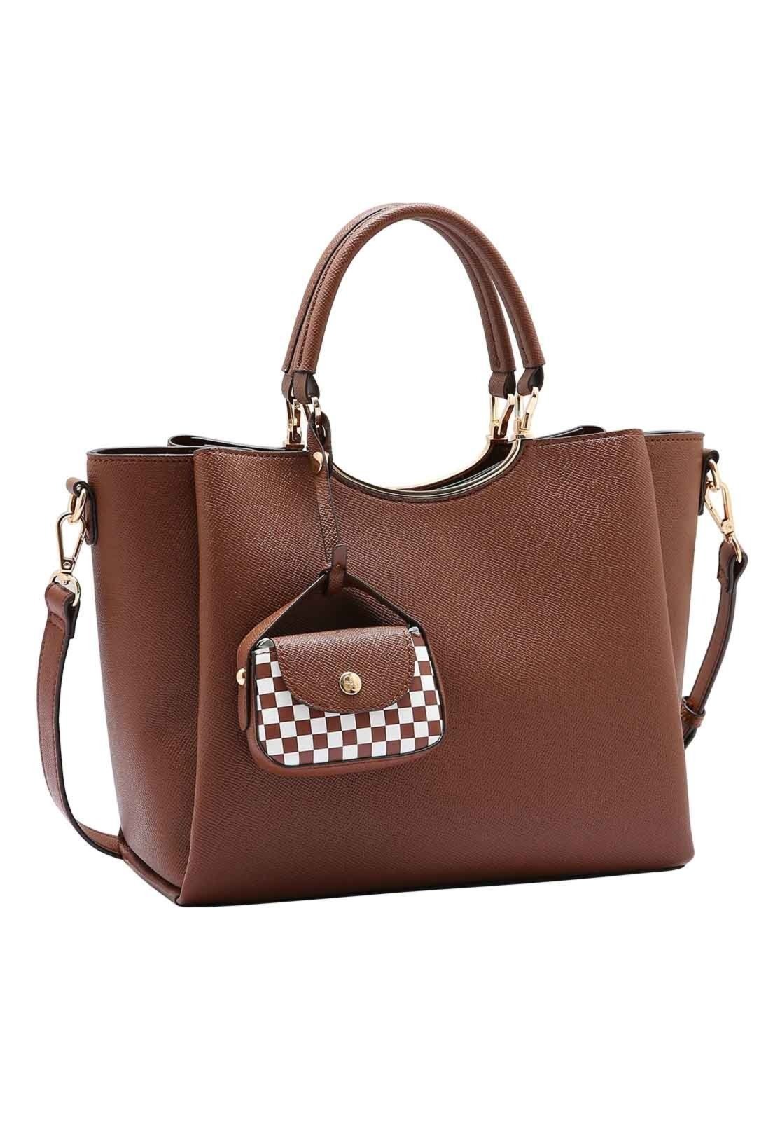 Bolsa Feminina Chenson Original New Clássico Mão Marrom 3484996