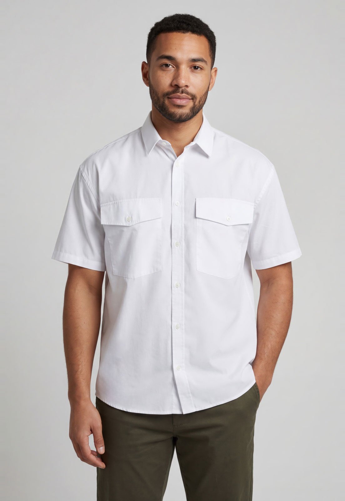 Camisa Masculina Forum Gola Clássica Branca