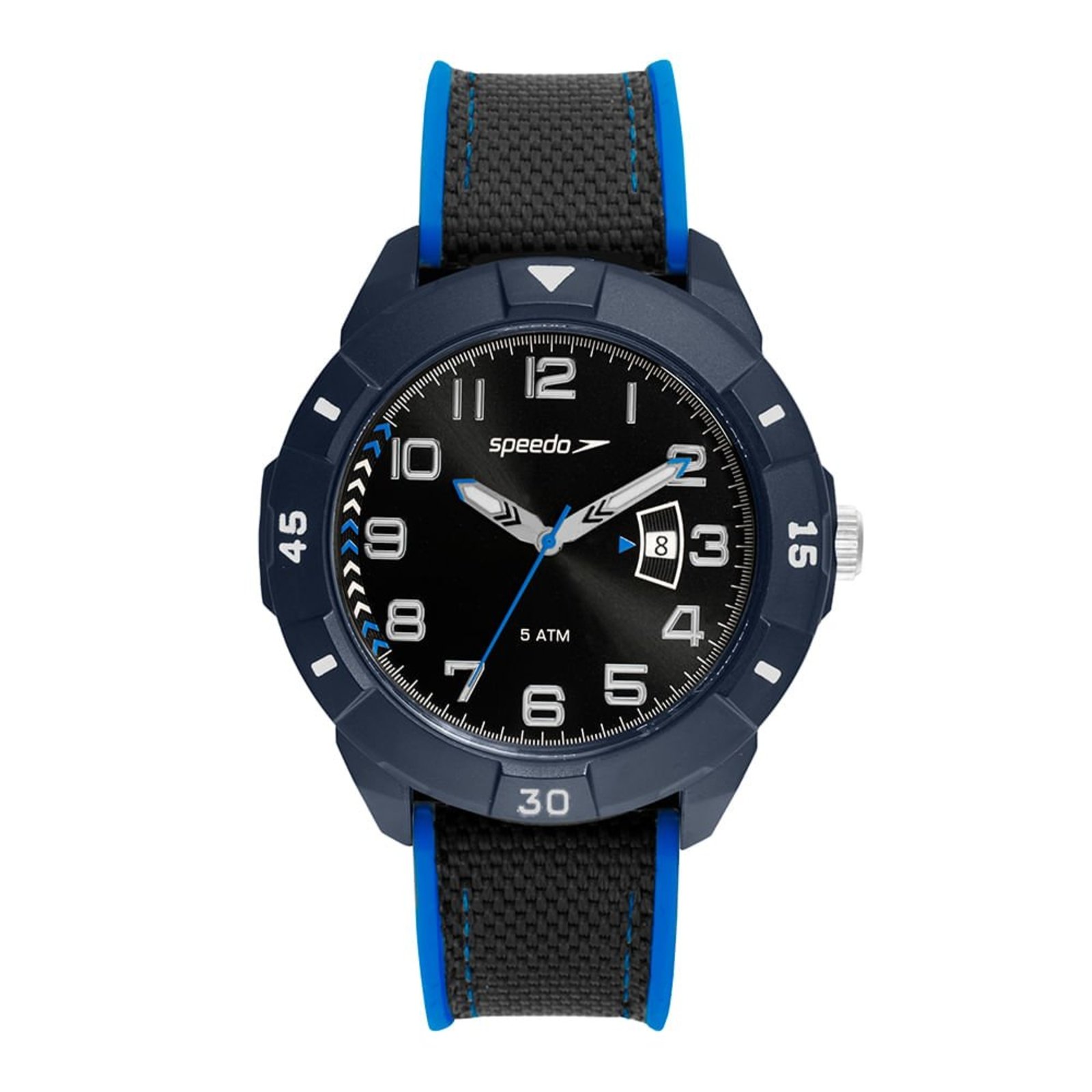 Relógio Masculino Speedo Esportivo Preto e Azul Speedo