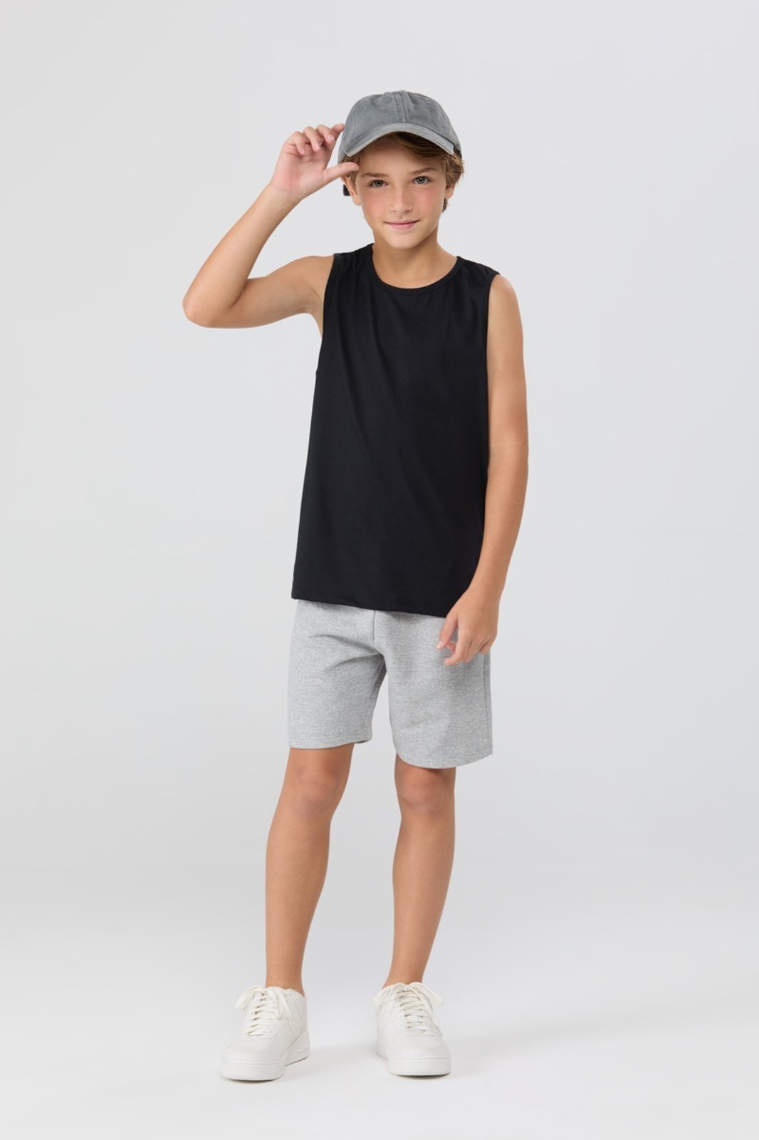 Infantil - Conjunto Masculino de Verão Regata e Shorts Skate
