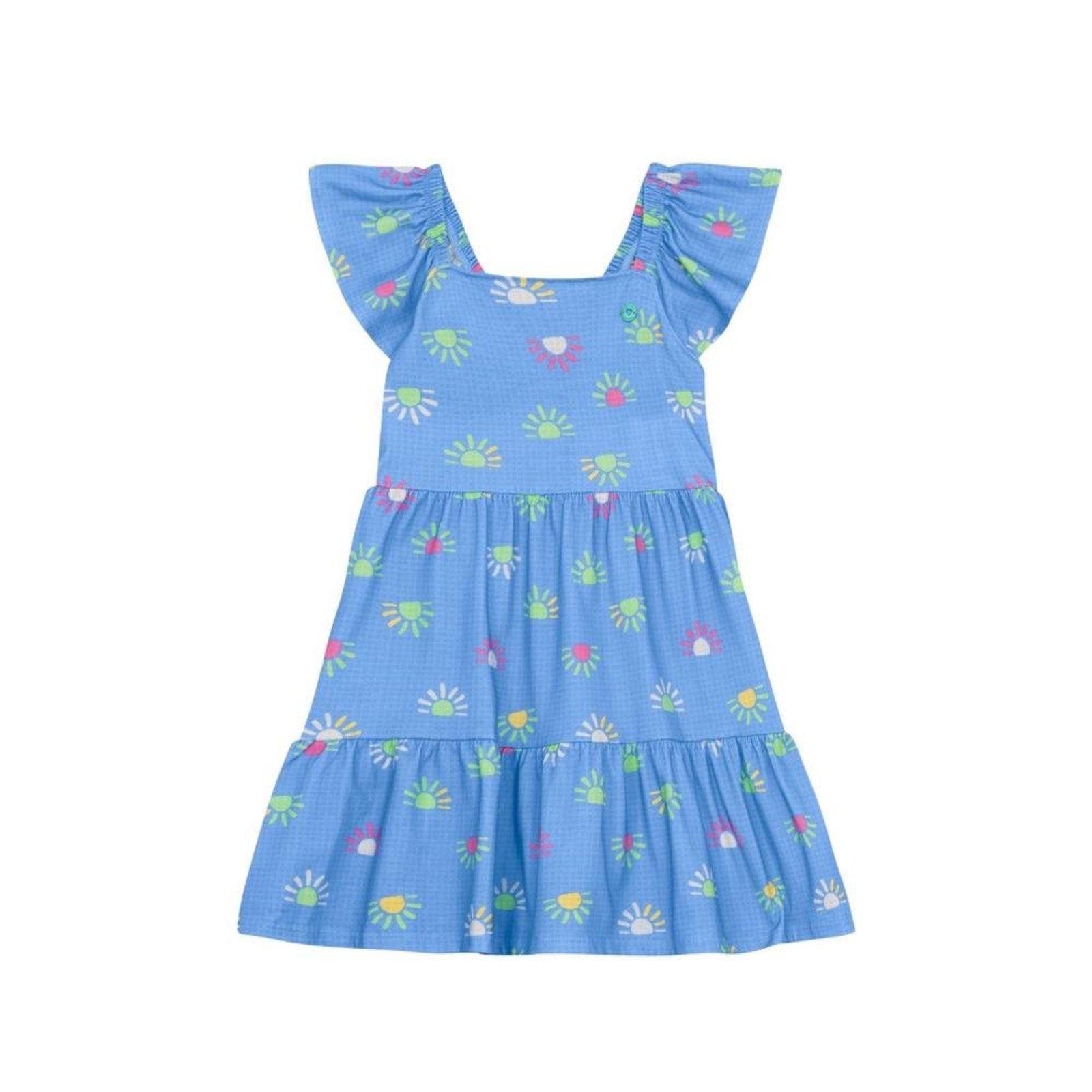 Infantil - Vestido Azul Estampa Sol Céu Brandilli 10 Azul