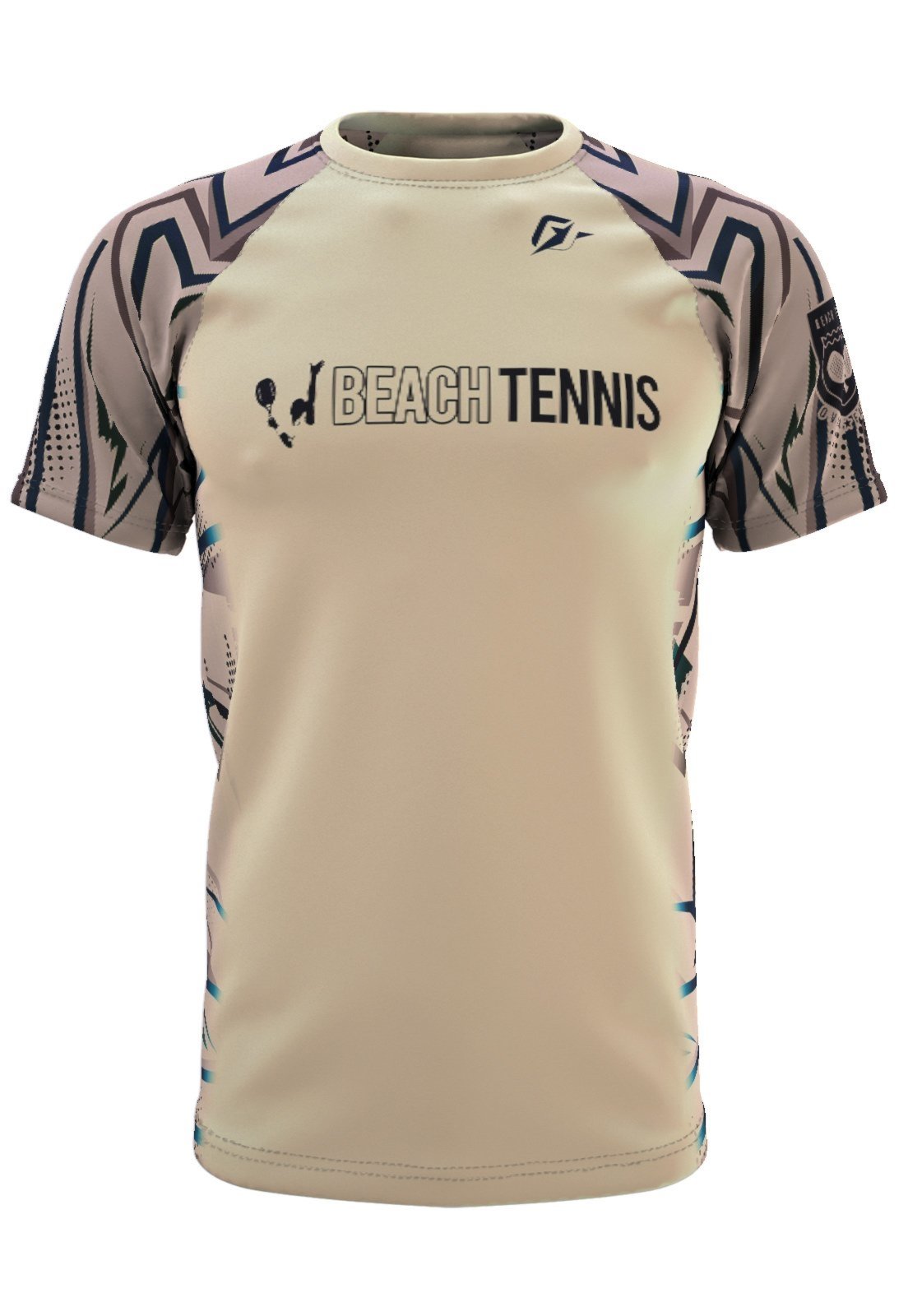 Camiseta Raglan Beach Tennis Unissex Shooting Star Bege