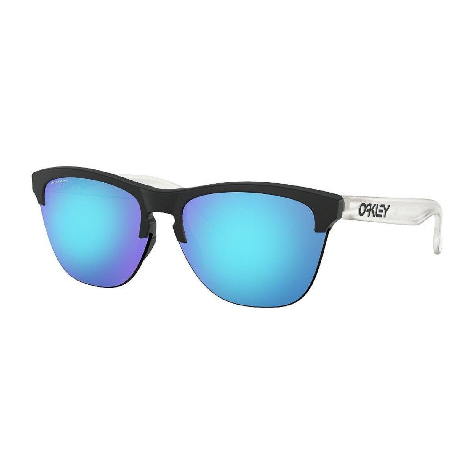 Óculos de Sol Oakley Frogskins Lite Matte Black Matte Clear W/ Prizm Sapphire Iridium