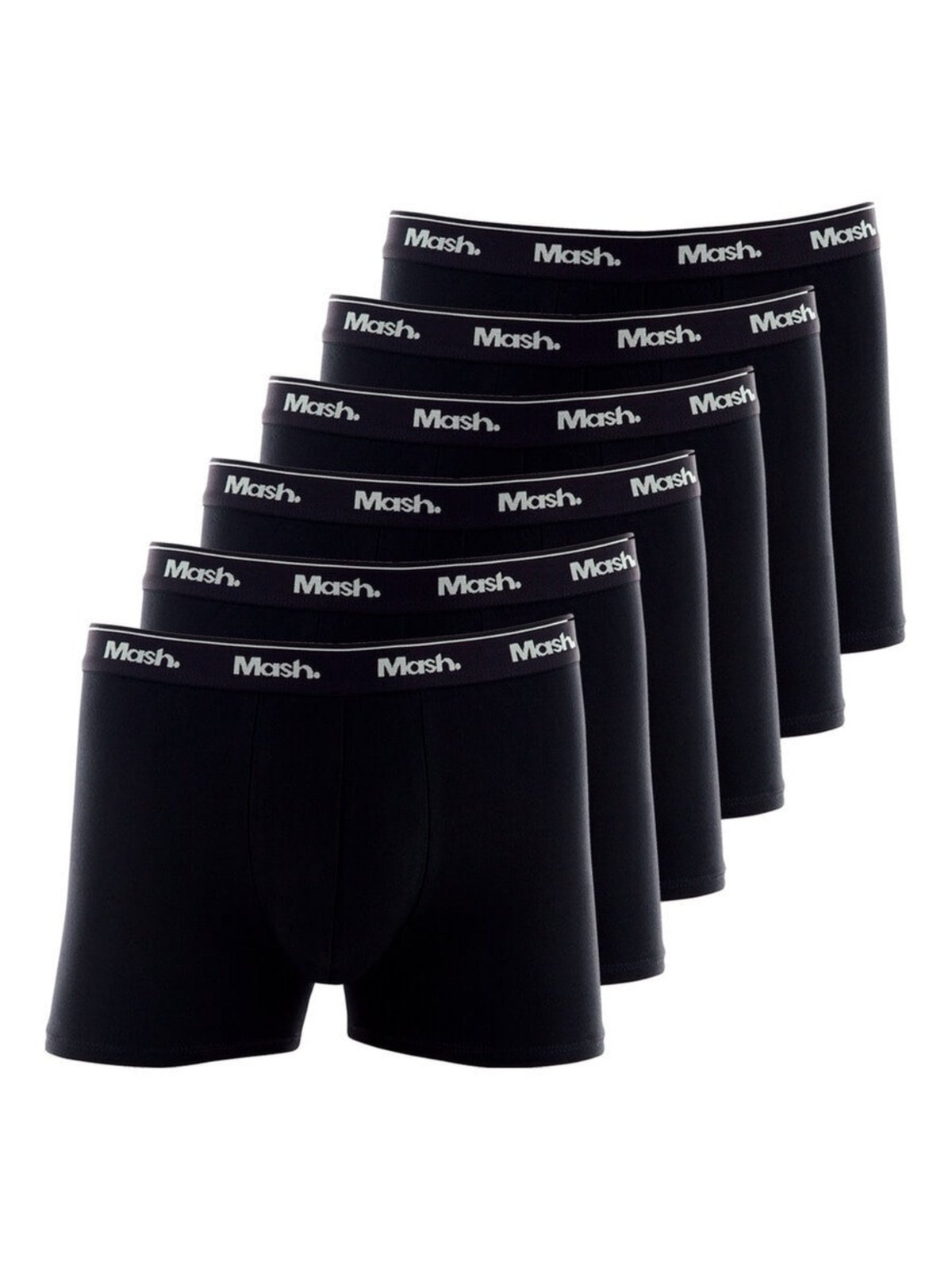 Kit com 6 Cuecas Boxer Mash 170.26 Preto