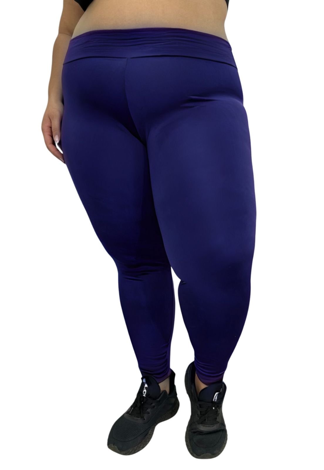 Calça Plus Size Legging Térmica Terra e Mar Peluciada Inverno Leg Felpuda Flanelada Marinho