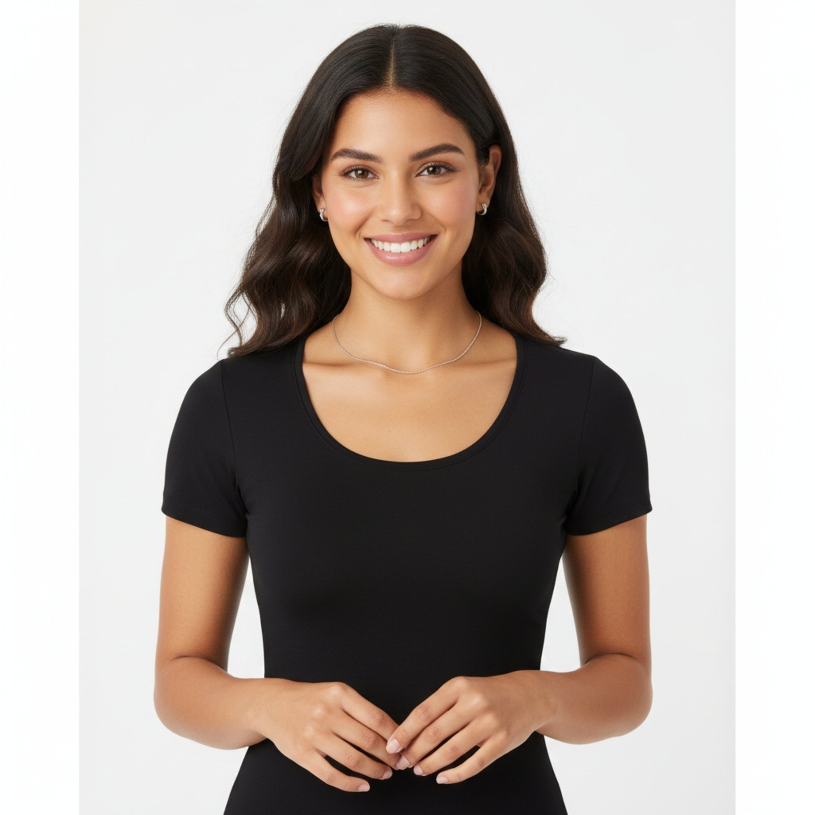 Vista 2 Camiseta Feminina Anágua Segunda Pele Manga Curta QLC SPORT preto QLC SPORT preto