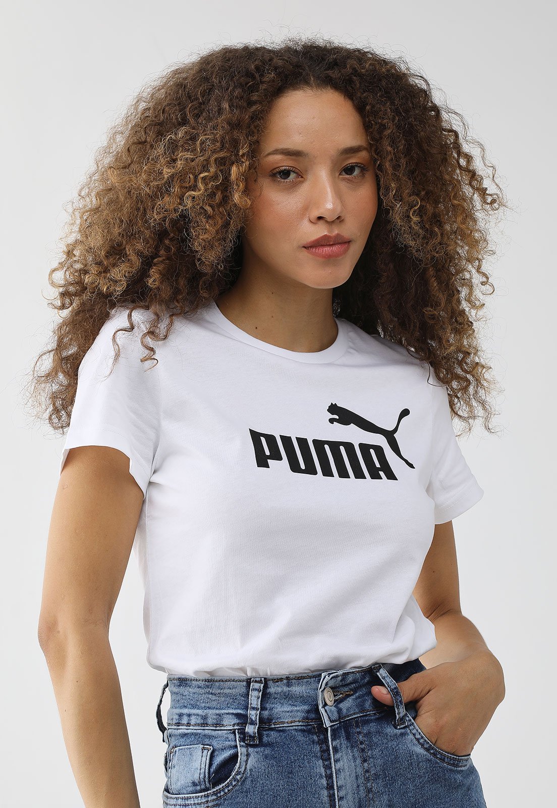 Camiseta Feminina Puma ESS NO 1 Logo Branca