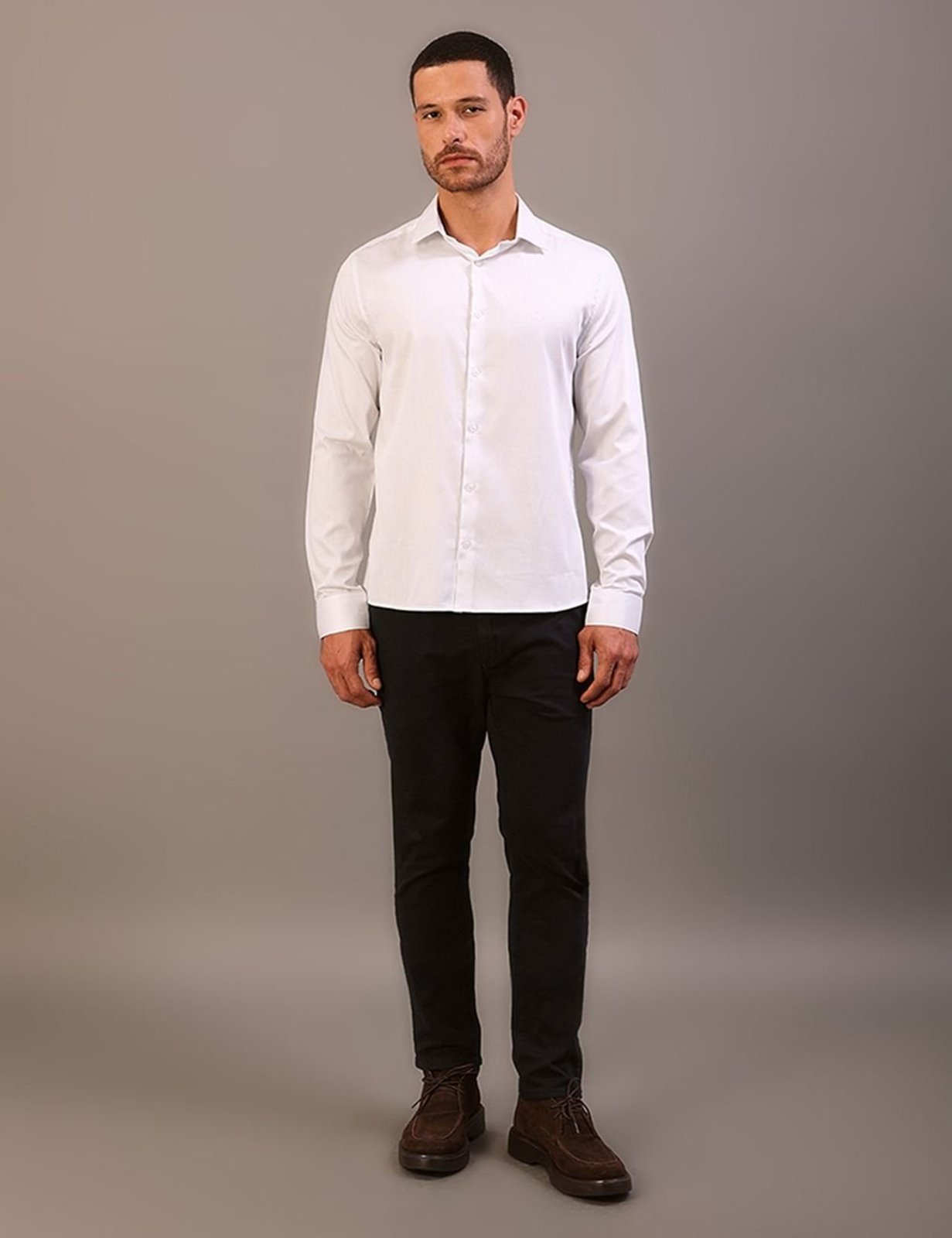 Camisa Manga Longa Slim Fio 60 - Branco Calvin Klein Jeans