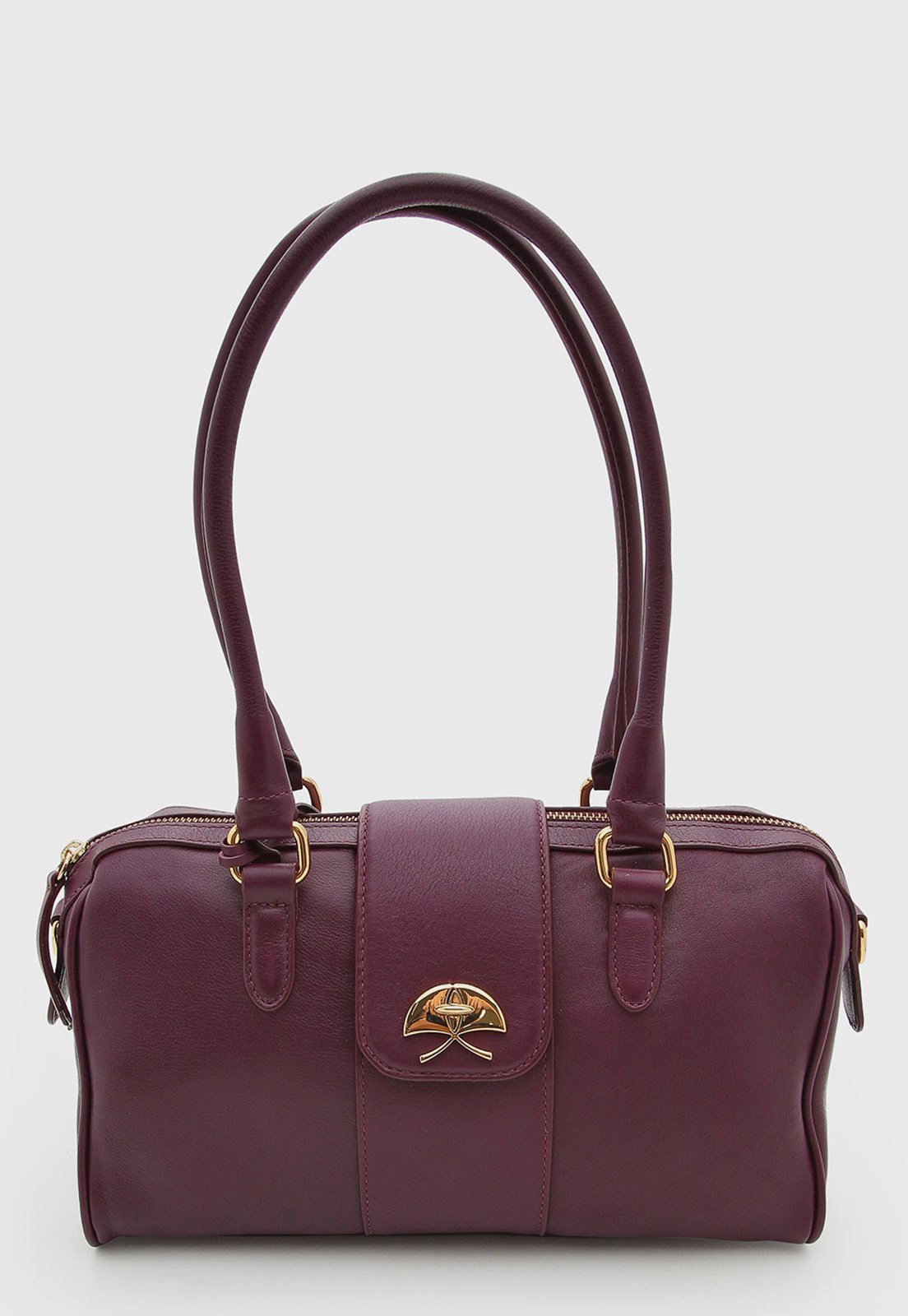 Bolsa Luiza Barcelos Couro Vinho