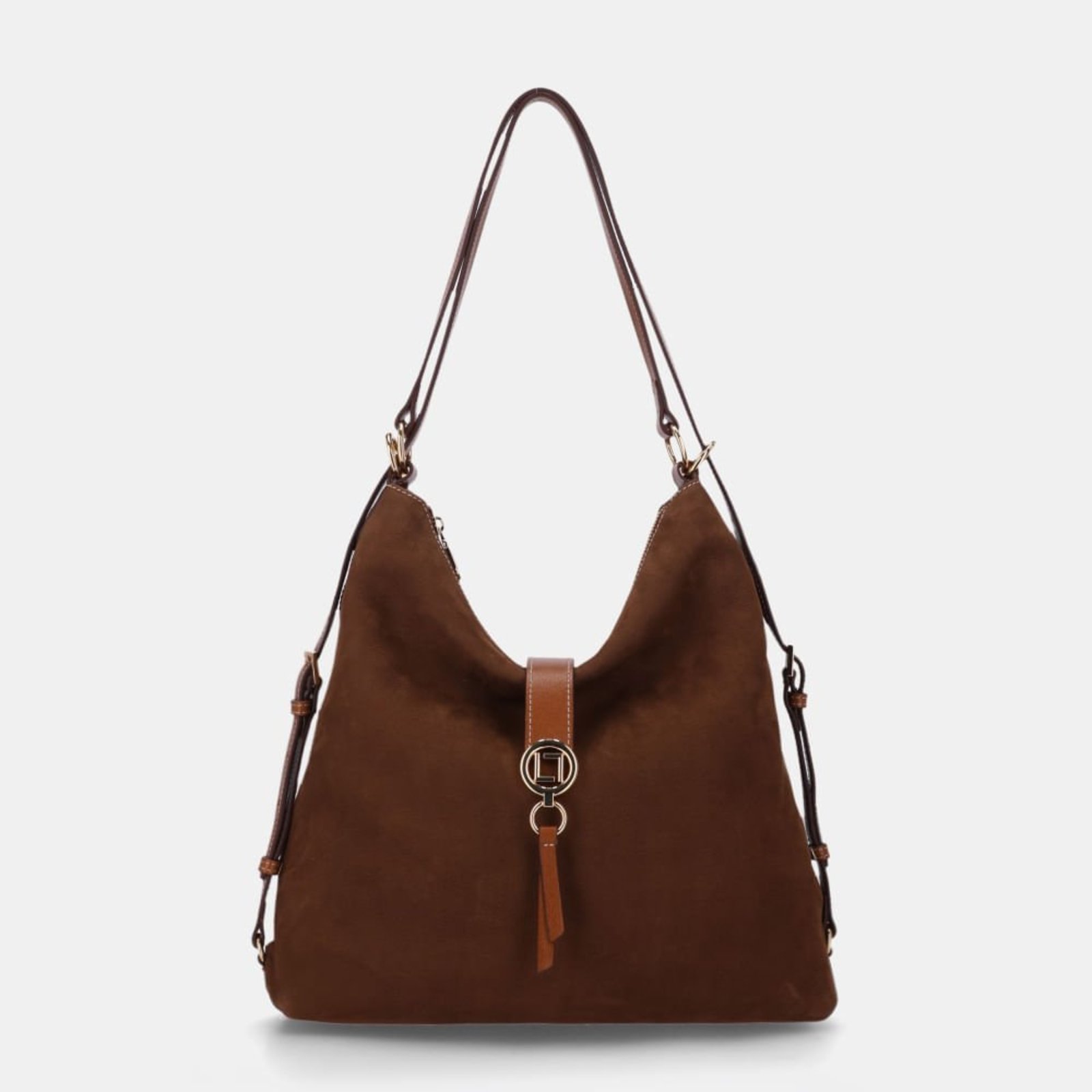 Bolsa Hobo Grande Bison Espresso - 2000855 Luz da Lua