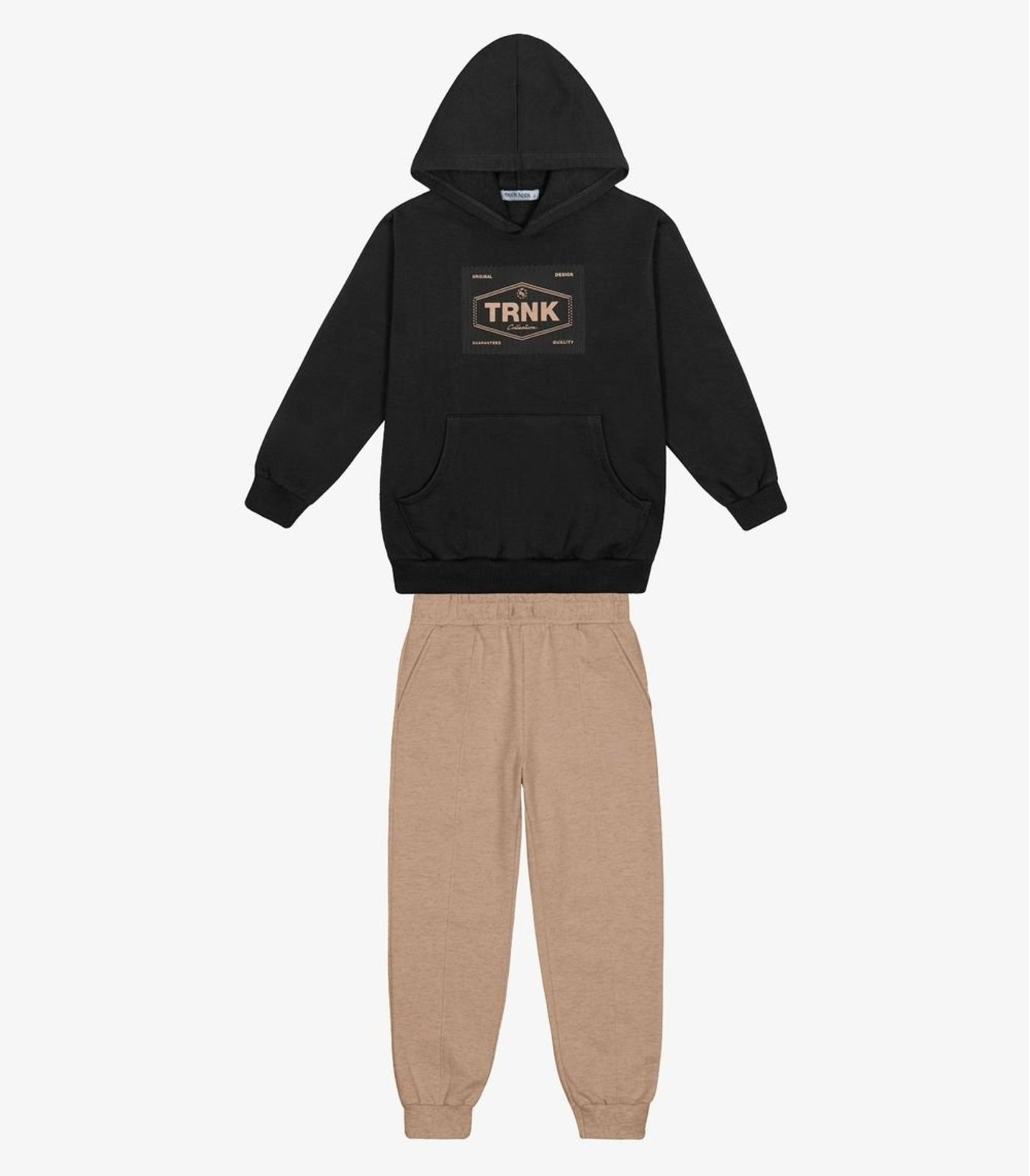 Infantil - Conjunto Blusão Com Capuz E Calça Trick Nick Preto