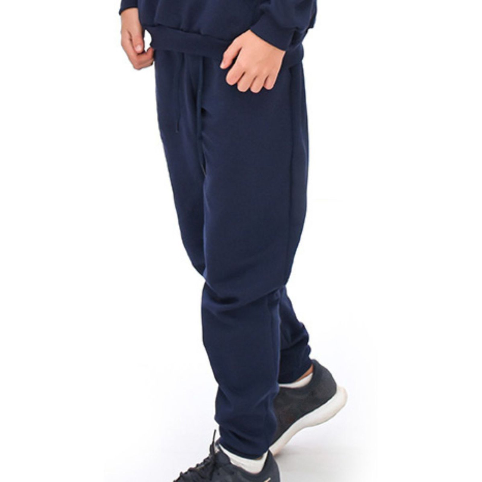 Infantil - Calça Estilo Jogger Moletom Juvenil Azul Marinho Aliarthe