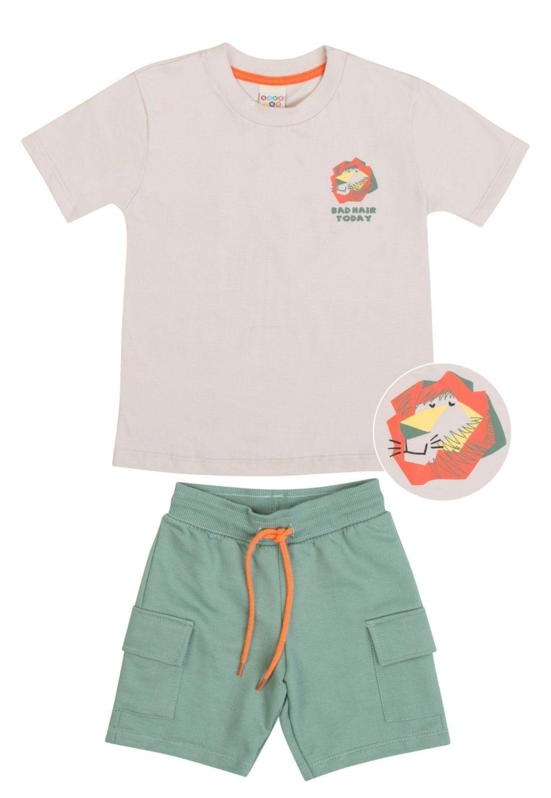 Vista 3 Infantil - Conjunto Bermuda Menino Estampado Have Fun 1 unico Have Fun unico