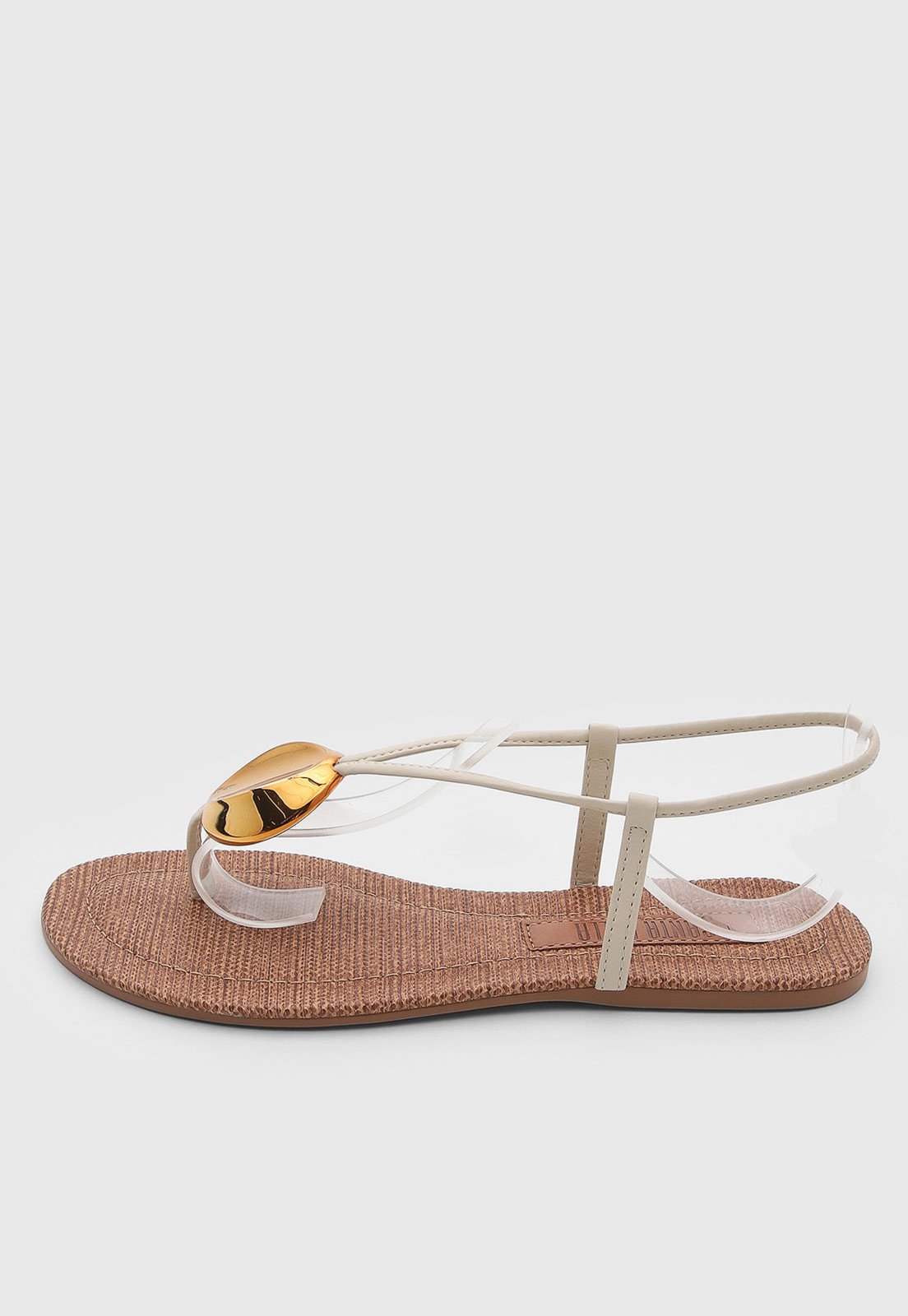 Rasteira Feminina Santa Lolla Tiras Finas Off-White