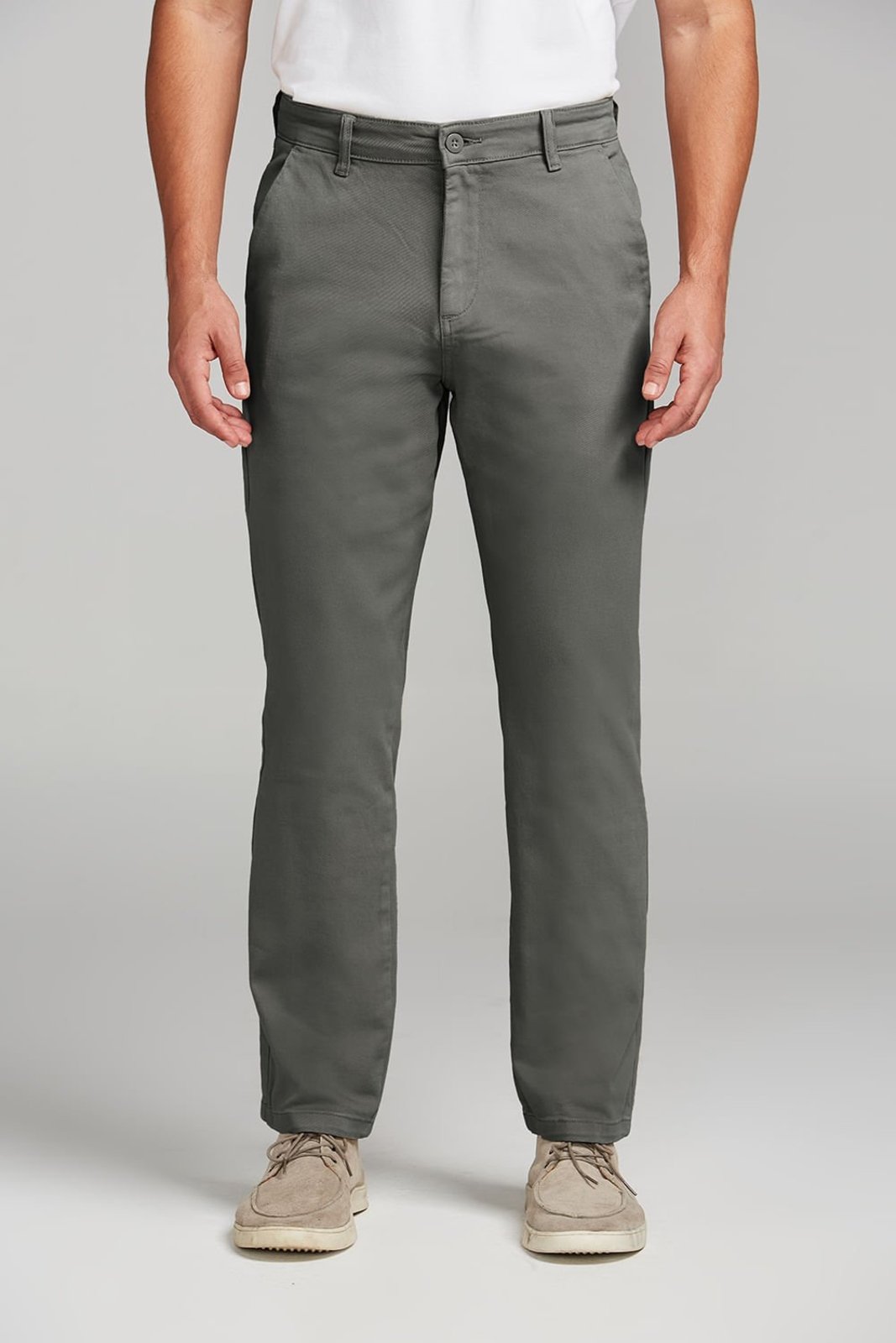HIGHSTIL Calça Chino Comfort - Cinza