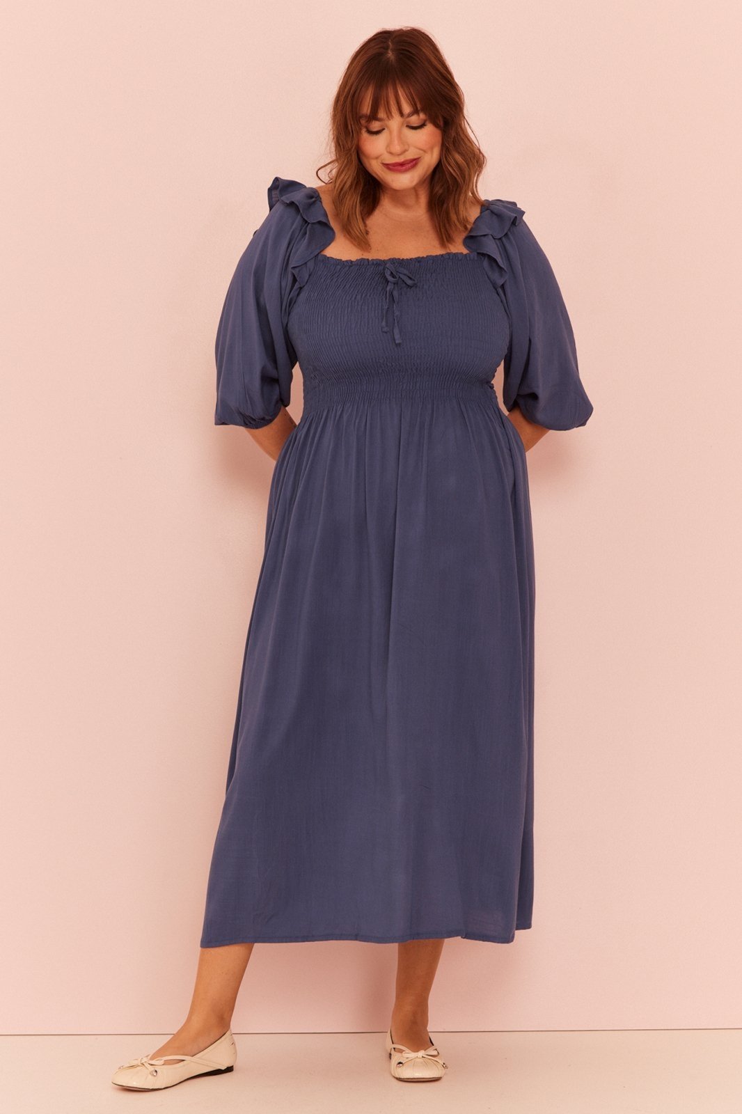 Vestido In Love Midi Lua Azul