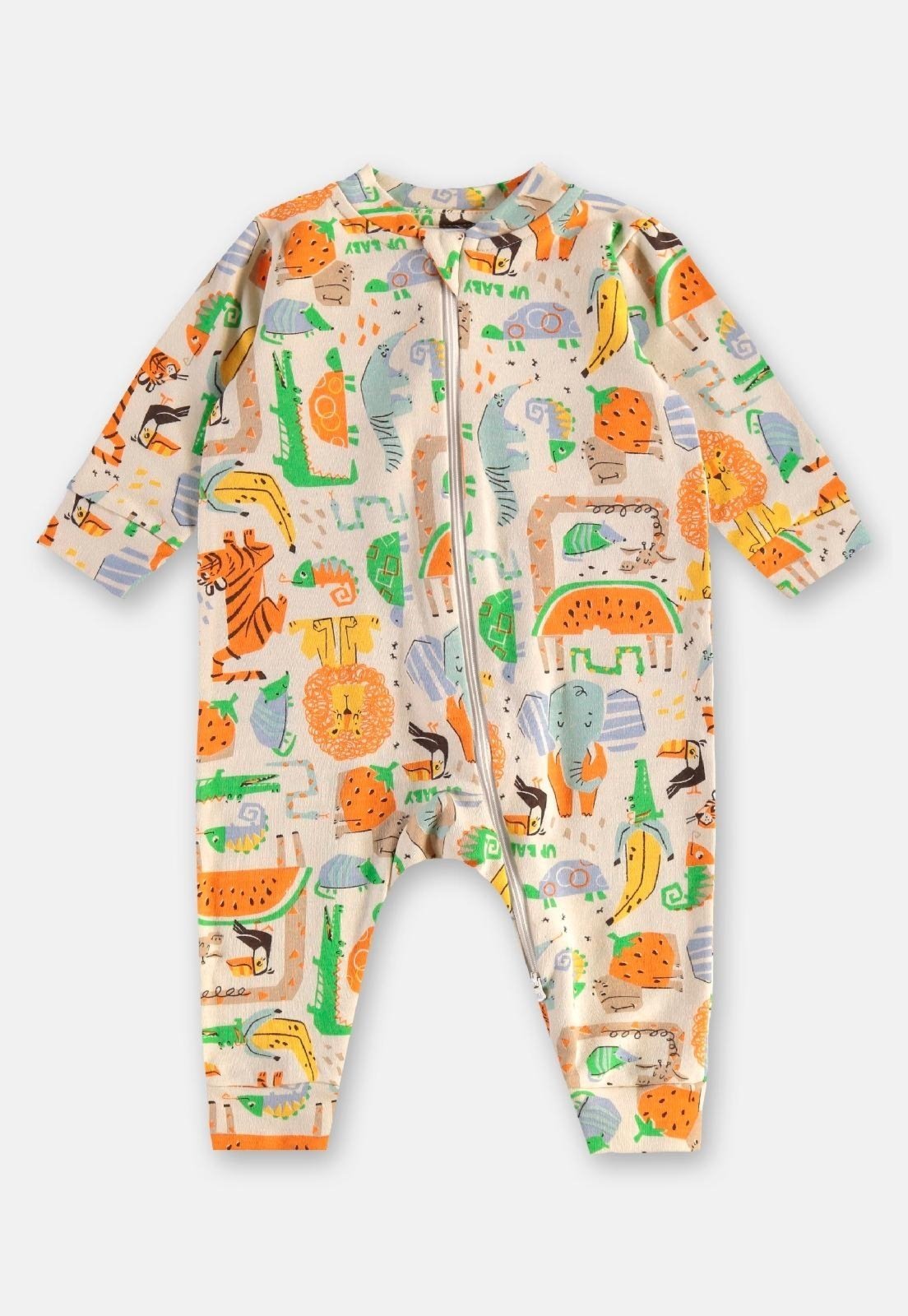 Infantil - Macacão para Menino em Suedine Up Baby Bege