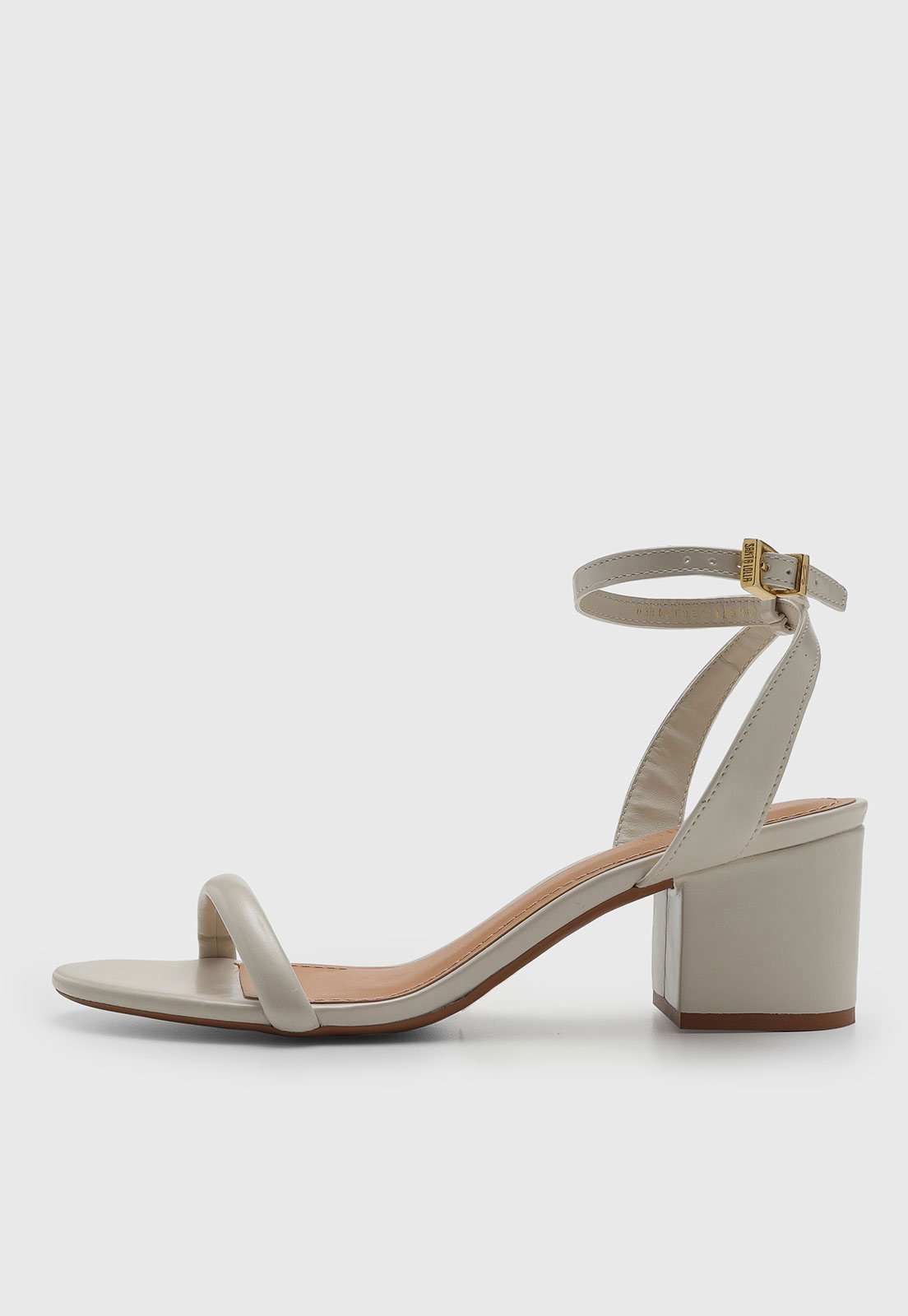 Vista 2 Sandália Feminina Santa Lolla Salto Bloco Off-White off-white white Santa Lolla off-white white