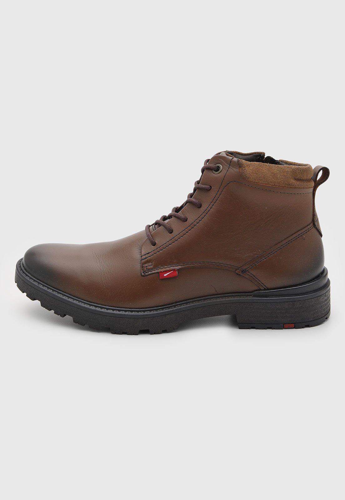 Bota Coturno Masculina Ferracini Couro Cano Médio Marrom