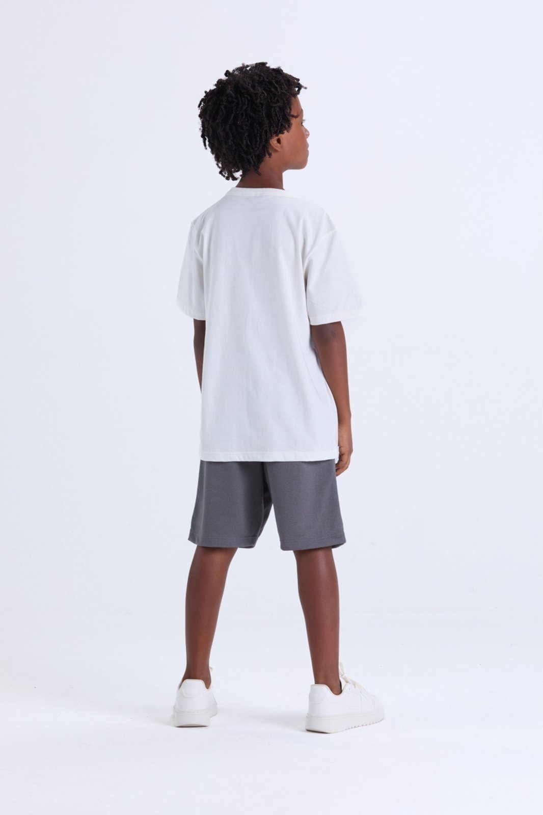 Vista 3 Infantil - Conjunto Masculino de Verão Avião VIDA COSTEIRA bege VIDA COSTEIRA bege