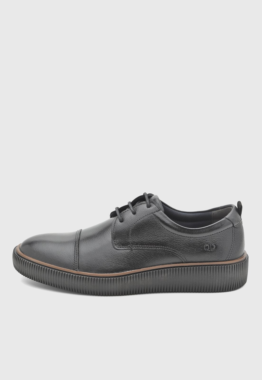 Sapato Casual Masculino Democrata Marina Couro Preto