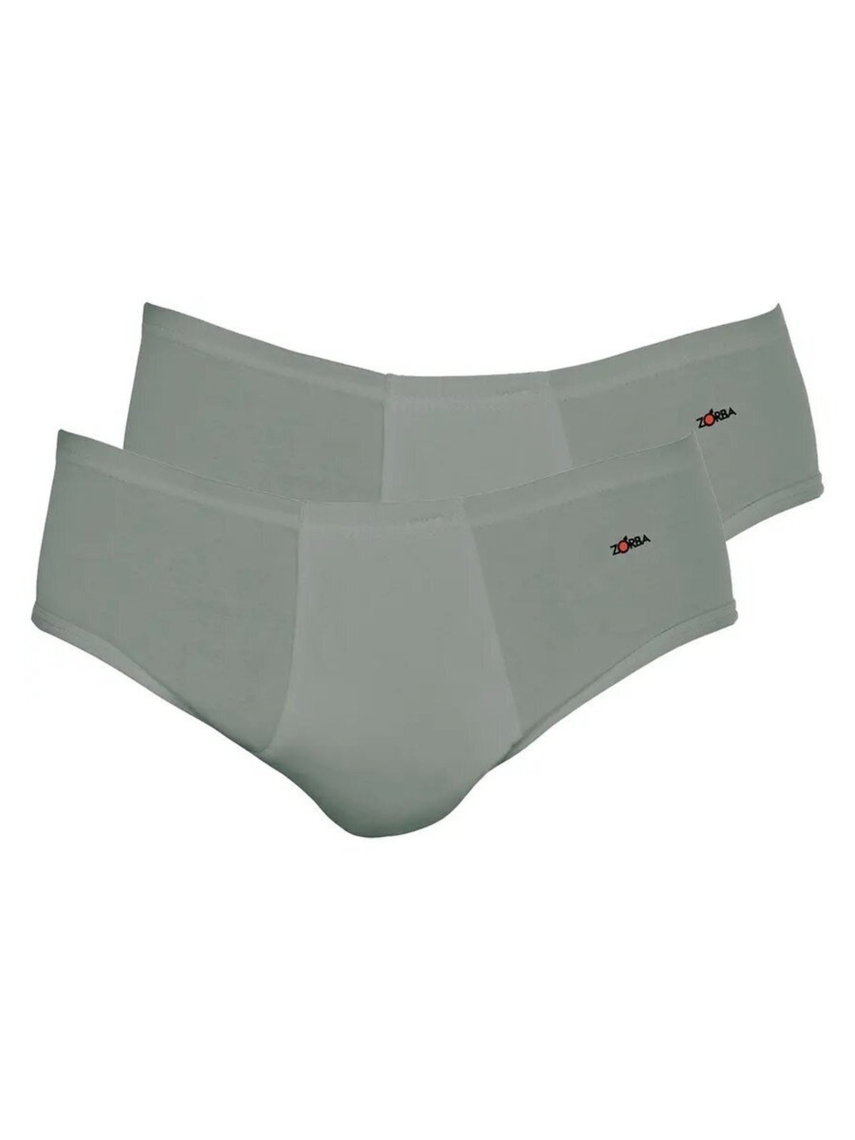 Kit com 2 Cuecas Slip Zorba com Abertura 172 Plus Size Cinza