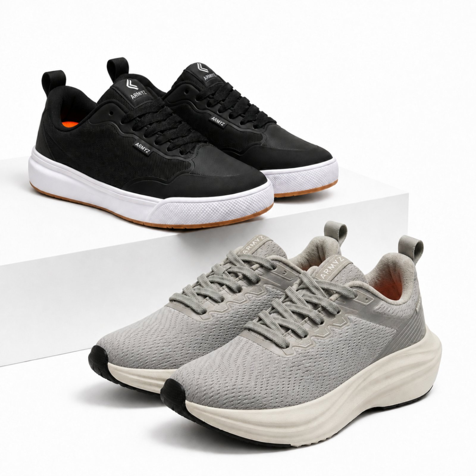 Kit 2 Pares Tênis Esportivo Respirável Confortavel E Tênis Casual Feminino Masculino Leve