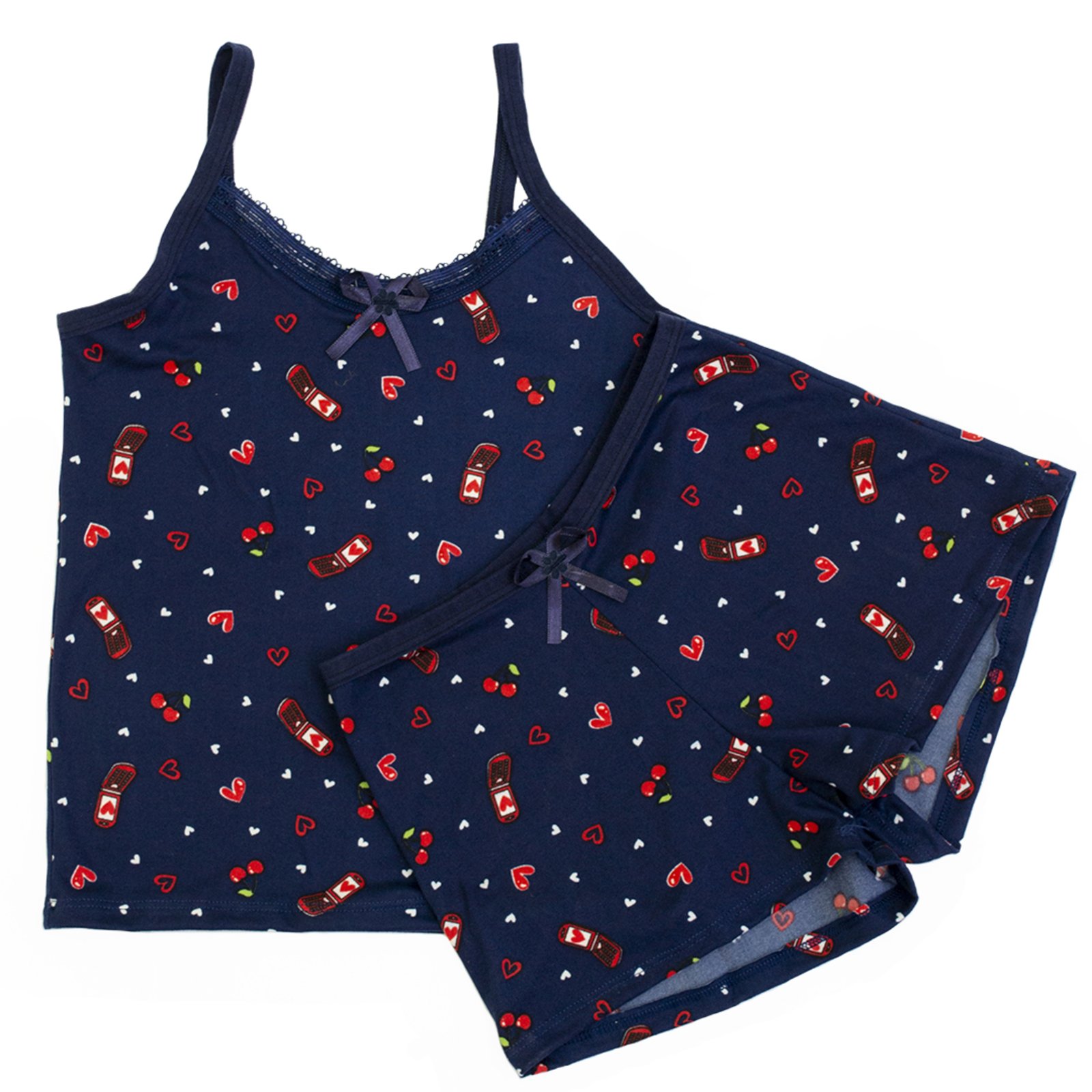 Vista 2 Infantil - Camisetes Gabi Lingerie Infantis Tecido Suede Leve Confortável Modelagem Perfeita Estampas Lindas Marinho azul/azul marinho azul Gabi Lingerie azul/azul marinho azul