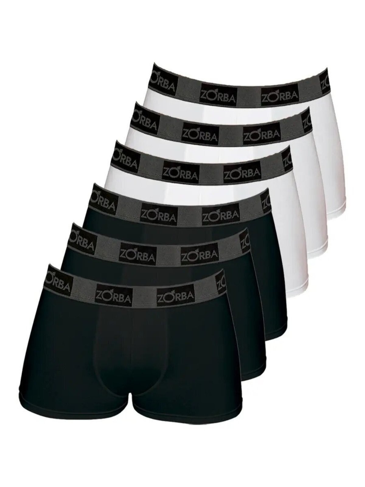 Kit com 6 Cuecas Boxer Zorba 717 Preto