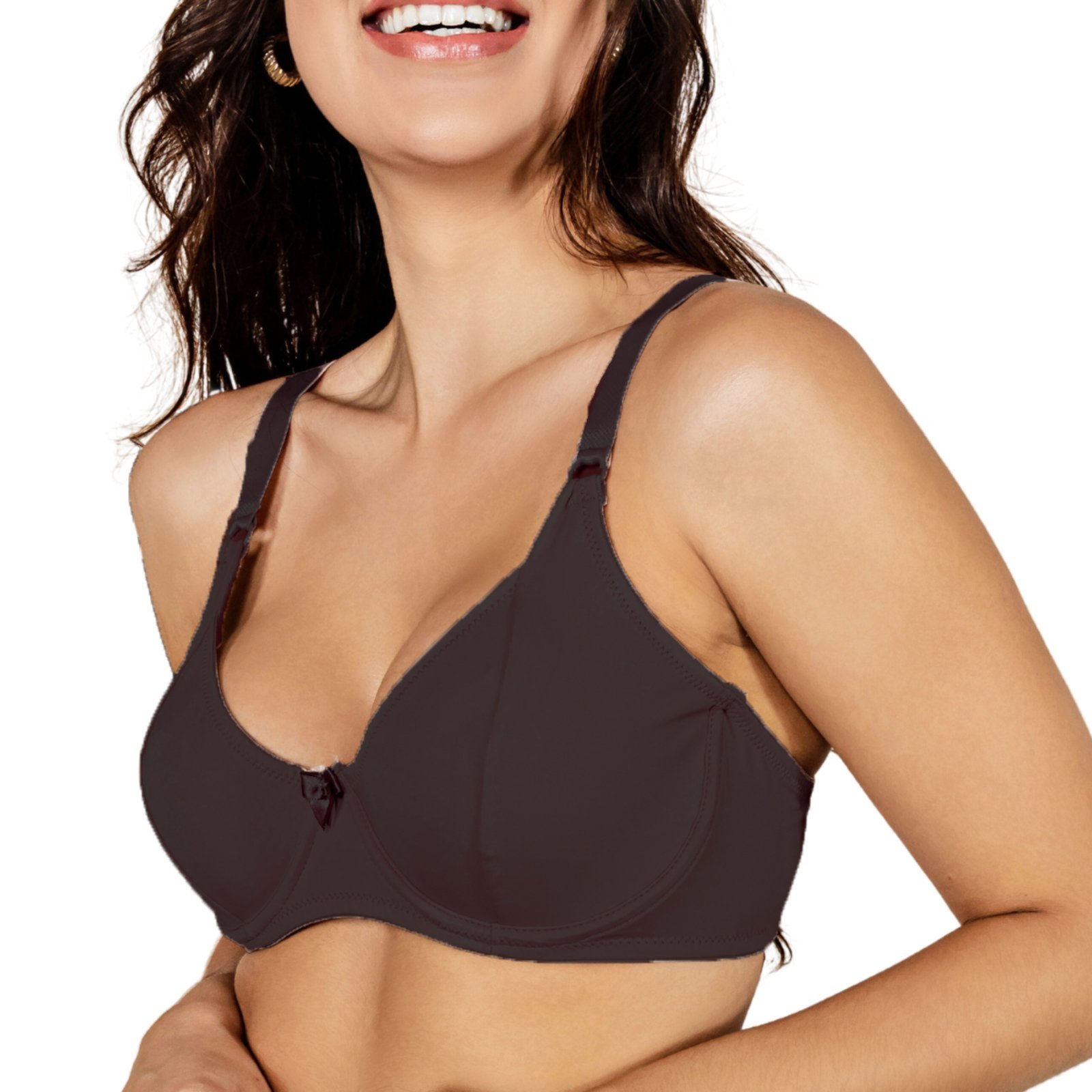 Vista 3 Sutiã meia taça sem bojo com aro COR PRETA Doce Encanto bege/branco/preto Doce Encanto bege/branco/preto