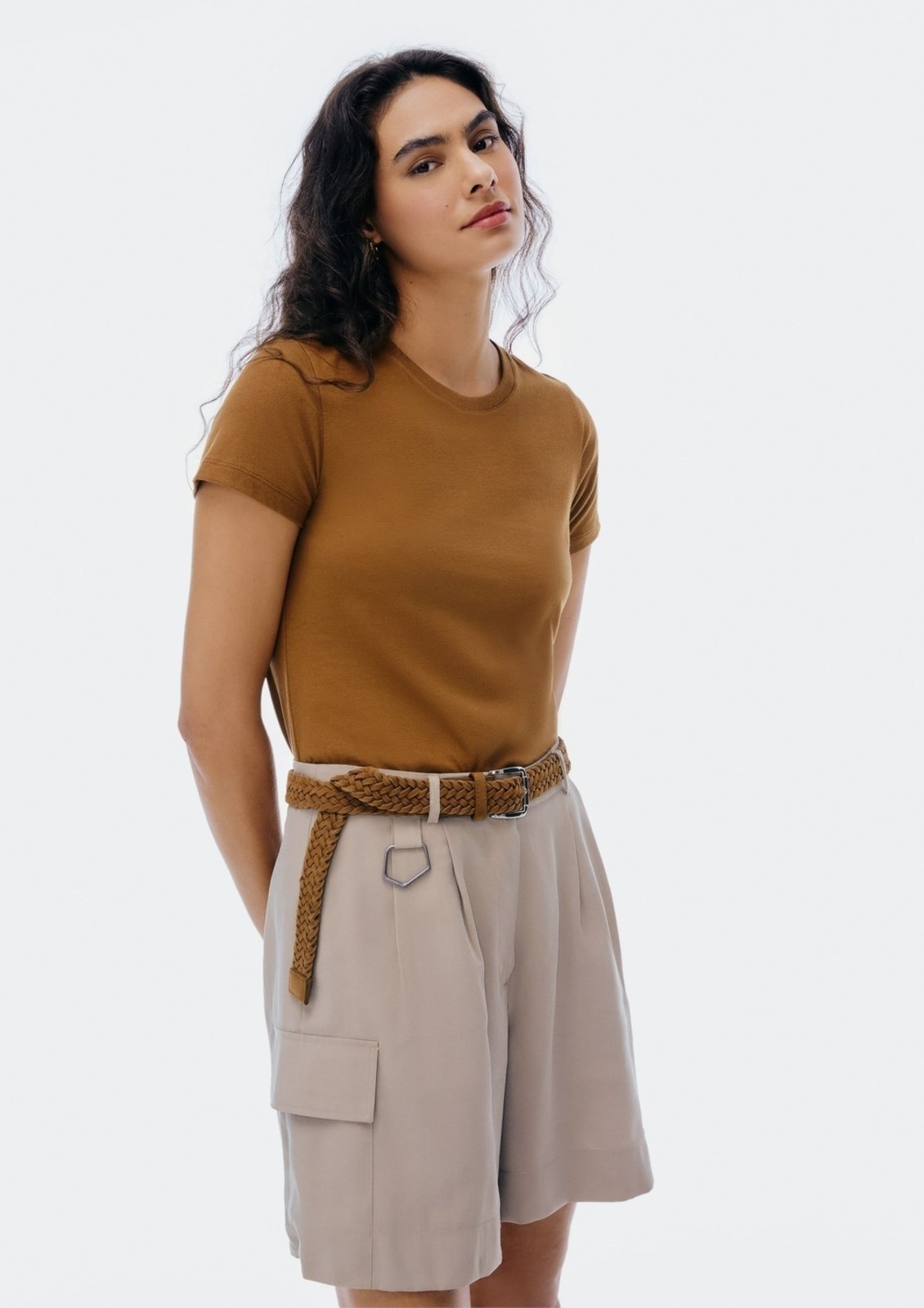 Camiseta Básica Feminina Slim World Hering