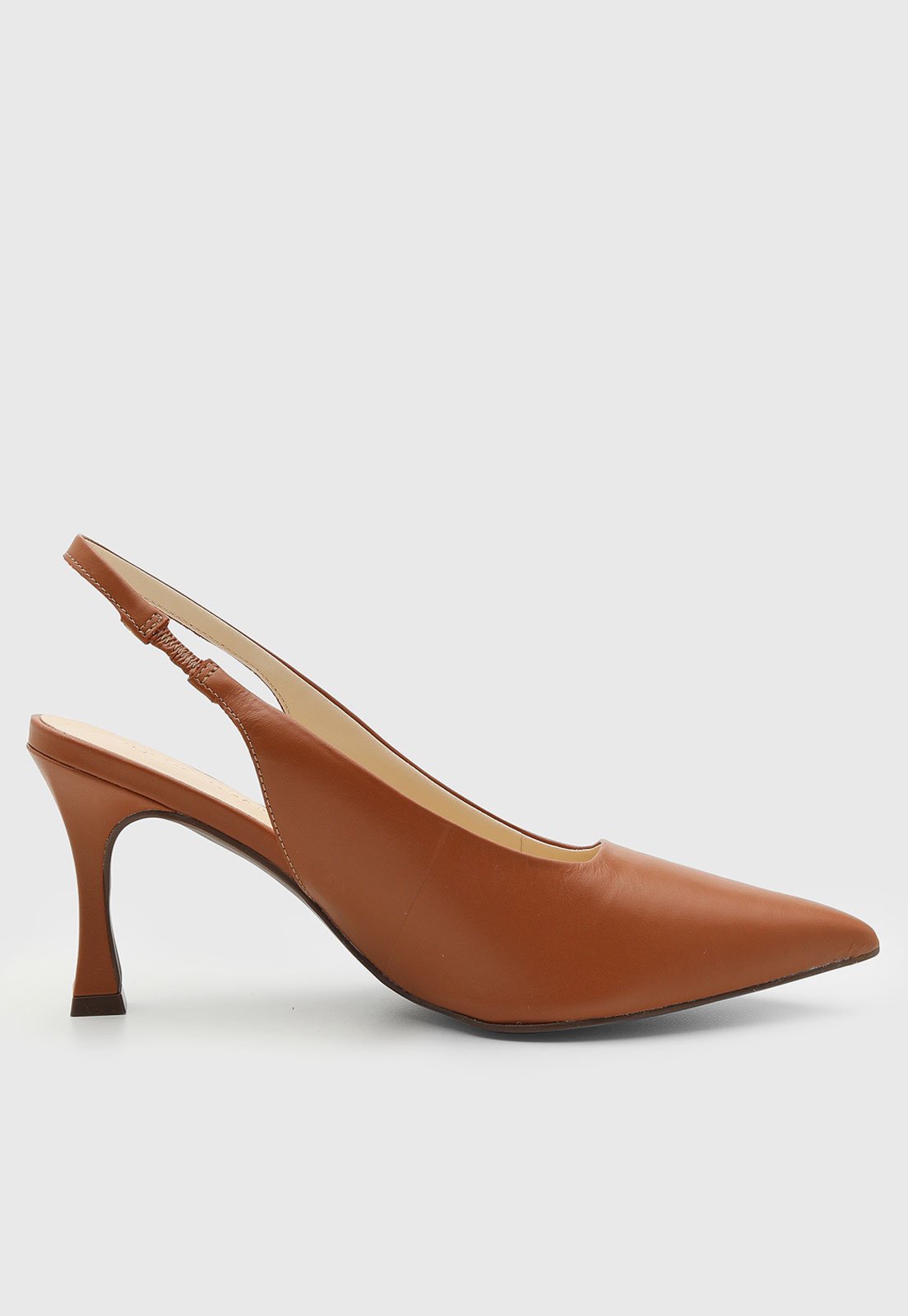Vista 3 Scarpin Feminino Capodarte Slingback Ponta Fina Salto 10 cm caramelo Capodarte caramelo