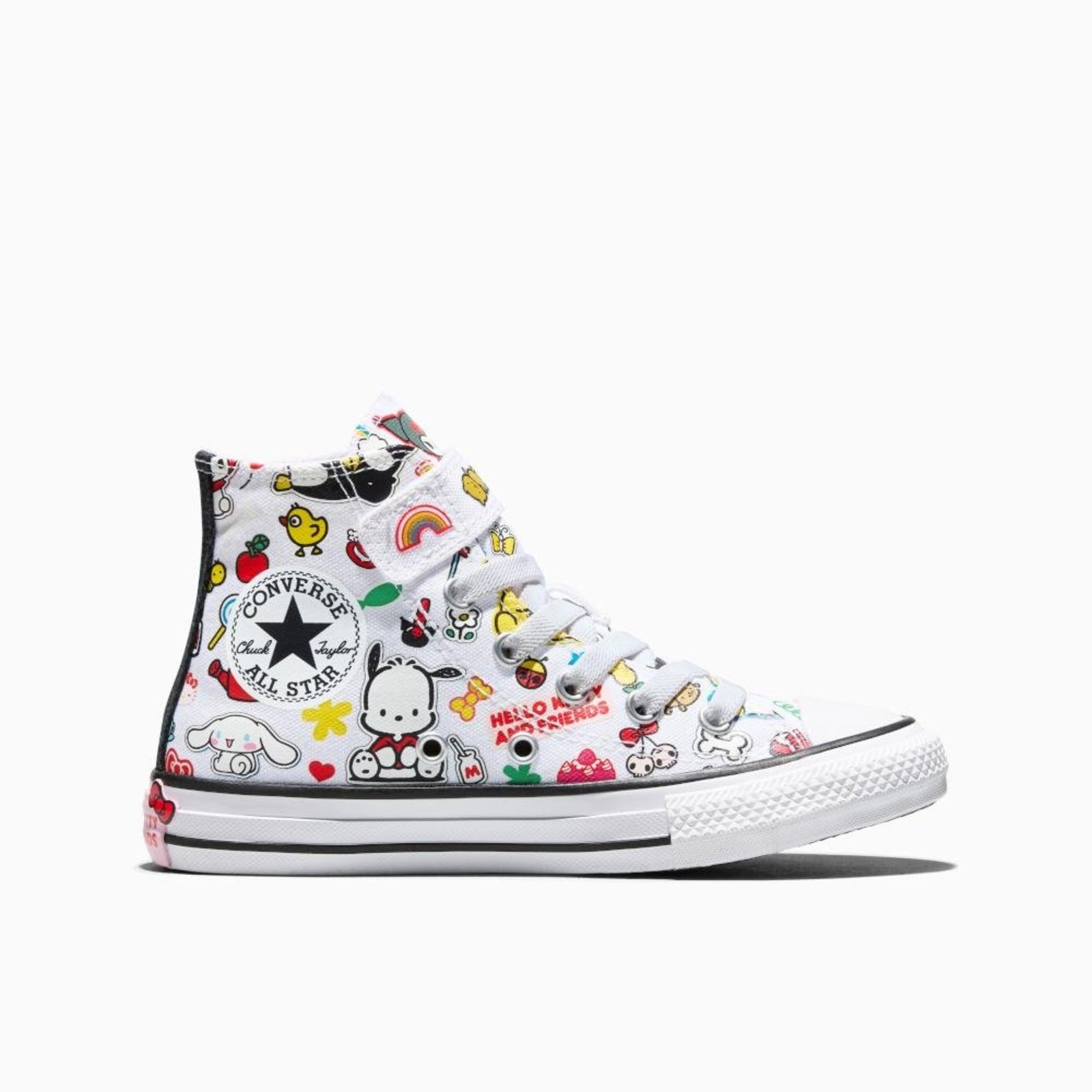 Infantil - Tênis Juvenil Converse x Hello Kitty Cano Alto Branco Branco