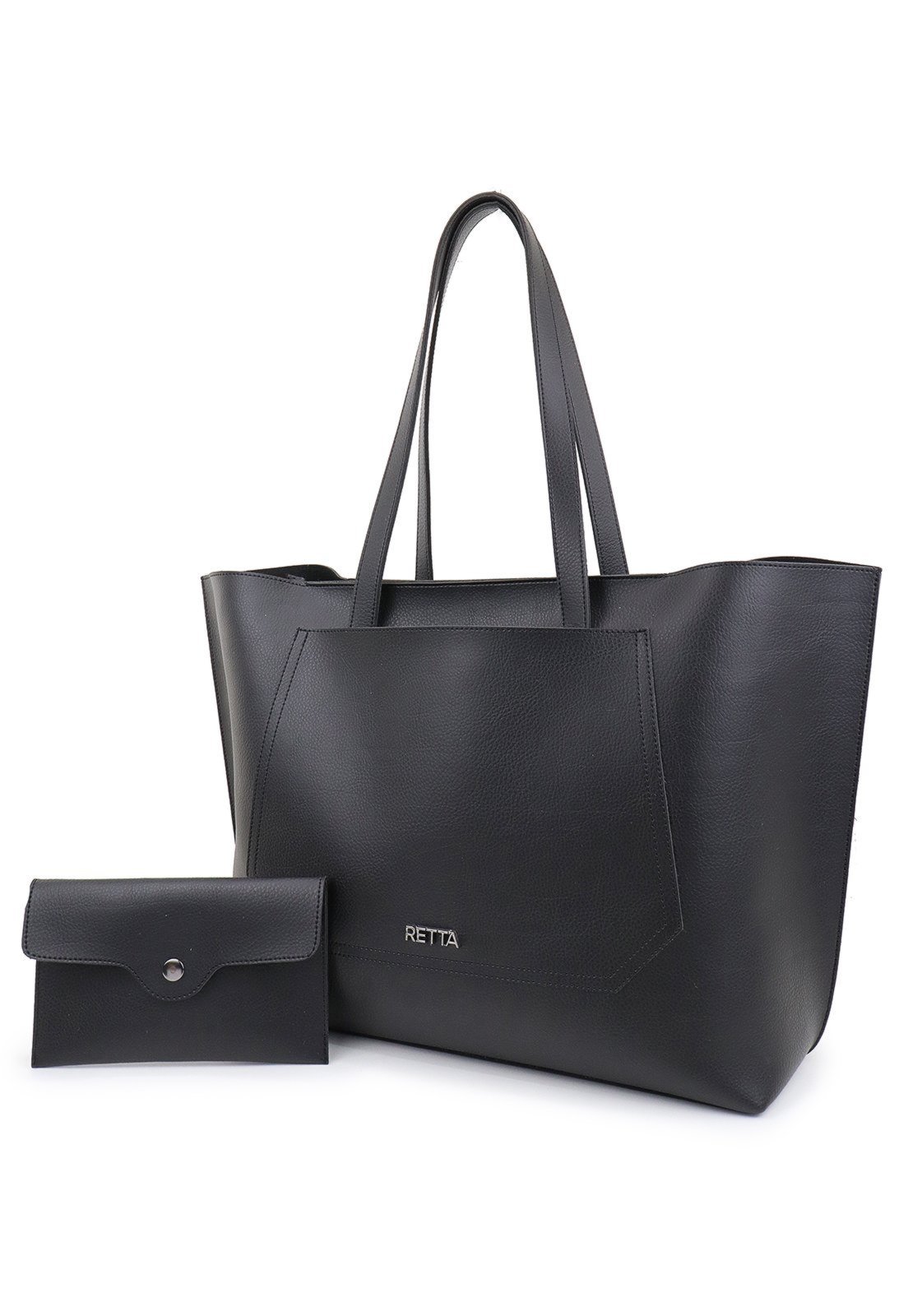 Bolsa Feminina com Bolso e Necessaire Alça de Ombro Espaçosa Prática Retta Oficial
