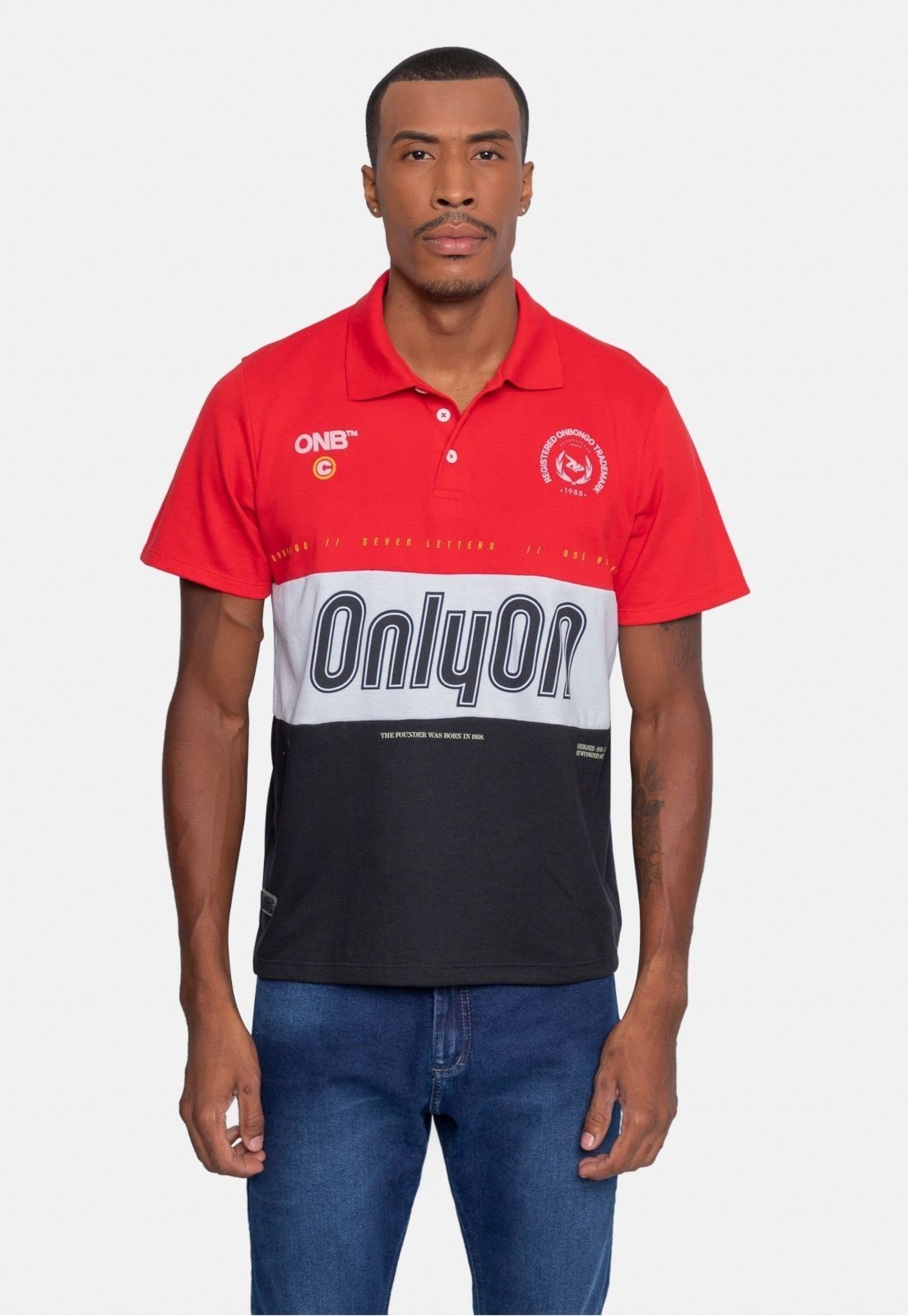 Camisa Polo Onbongo Masculina Vermelha