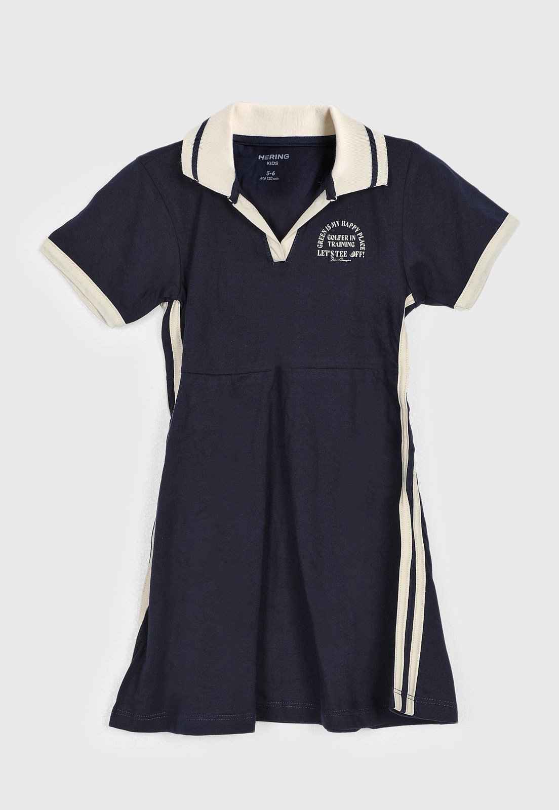 Infantil - Vestido Hering Polo Azul-Marinho