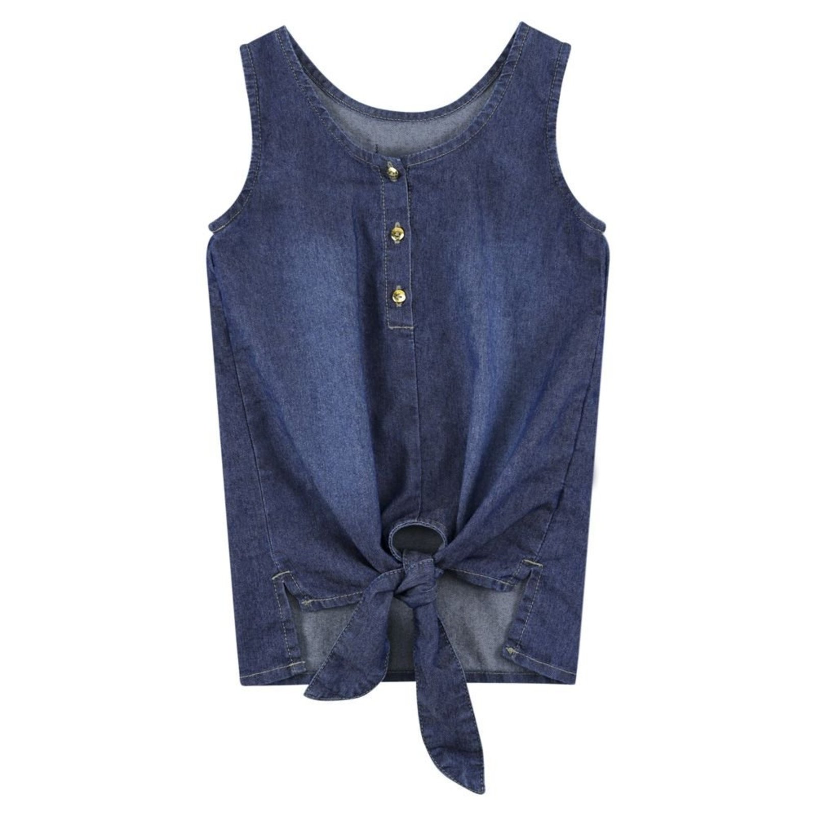 Infantil - Blusa Look Jeans Amarração Jeans