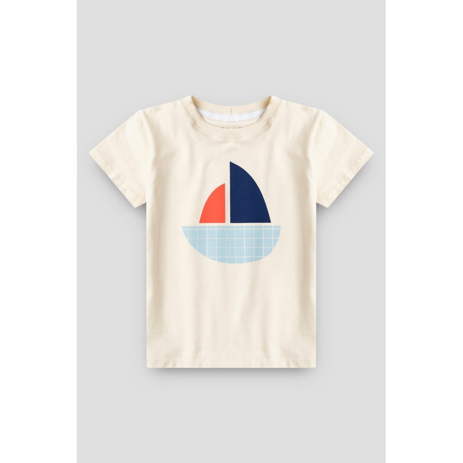 Infantil - Camiseta do Papai Off White Barco