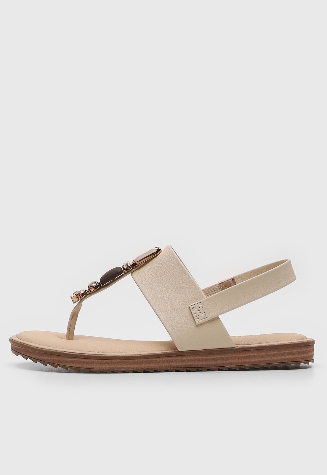 Sandália Modare Aplicação Off-White