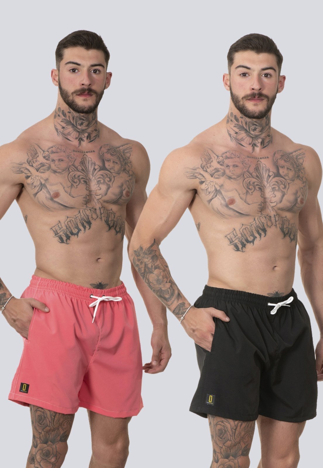 Kit 2 Short Masculino Bermuda Praia Básico Mauricinho Rf130 Colorido