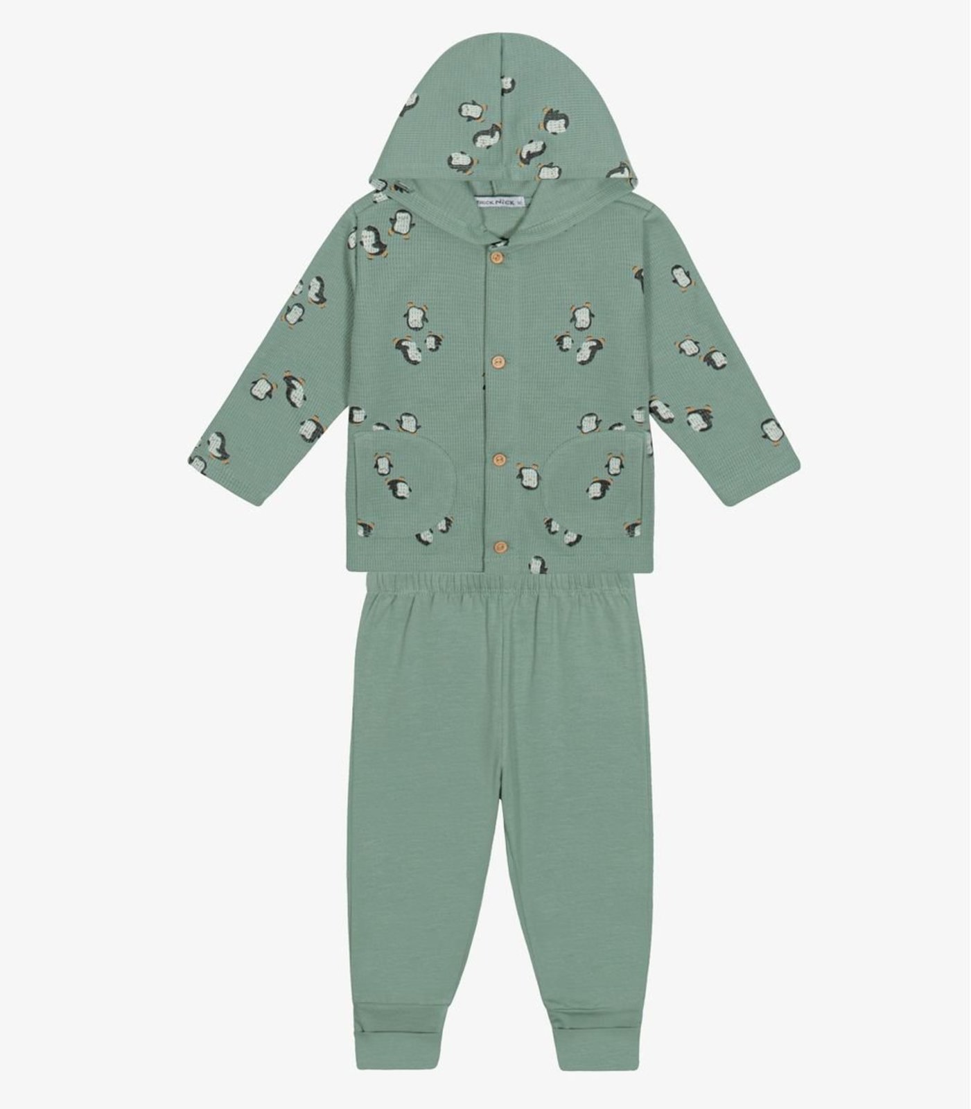 Infantil - Conjunto Casaco Com Capuz E Calça Trick Nick Verde