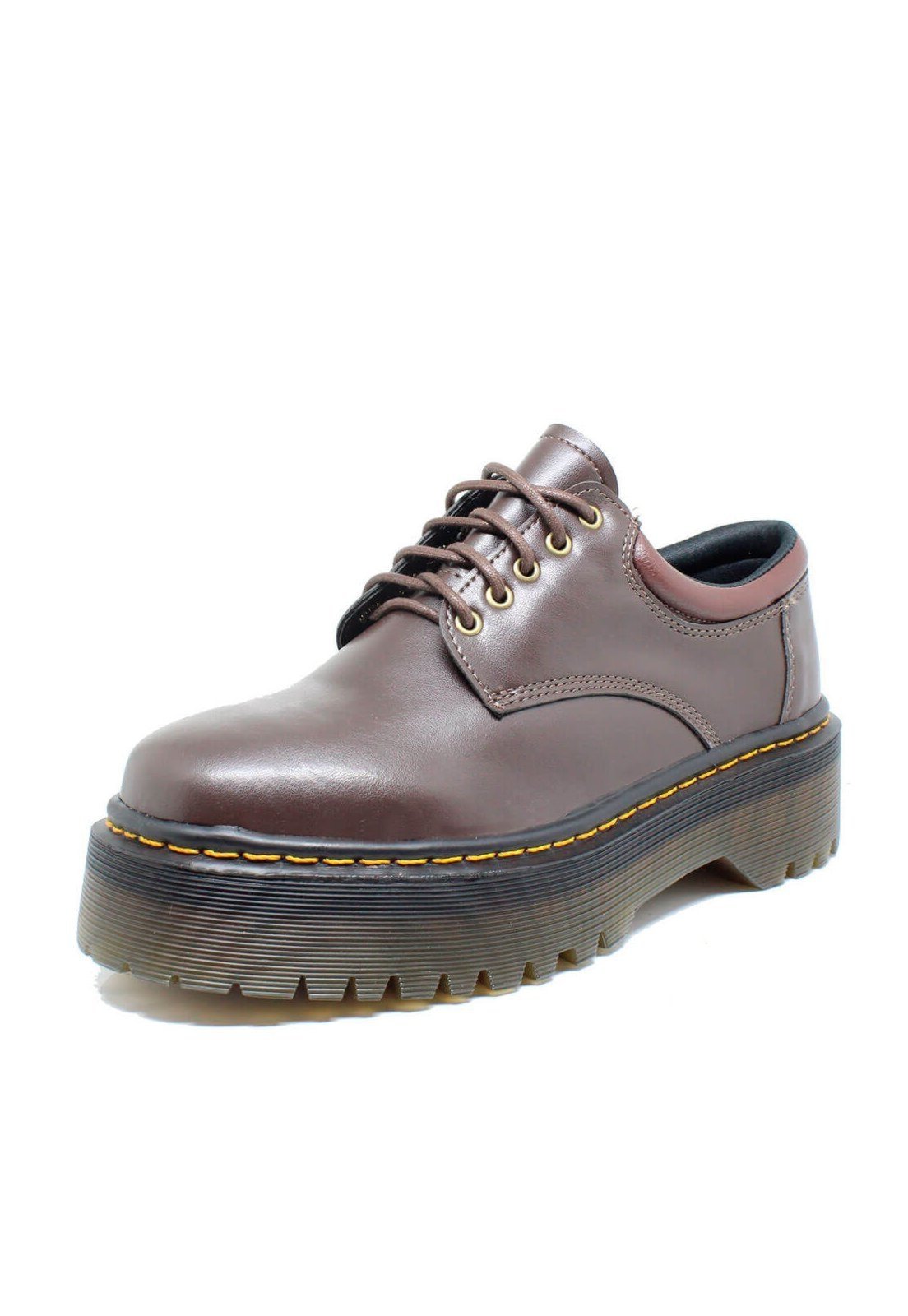 Sapato Colegial Inglês Estilo Veggie Marrom