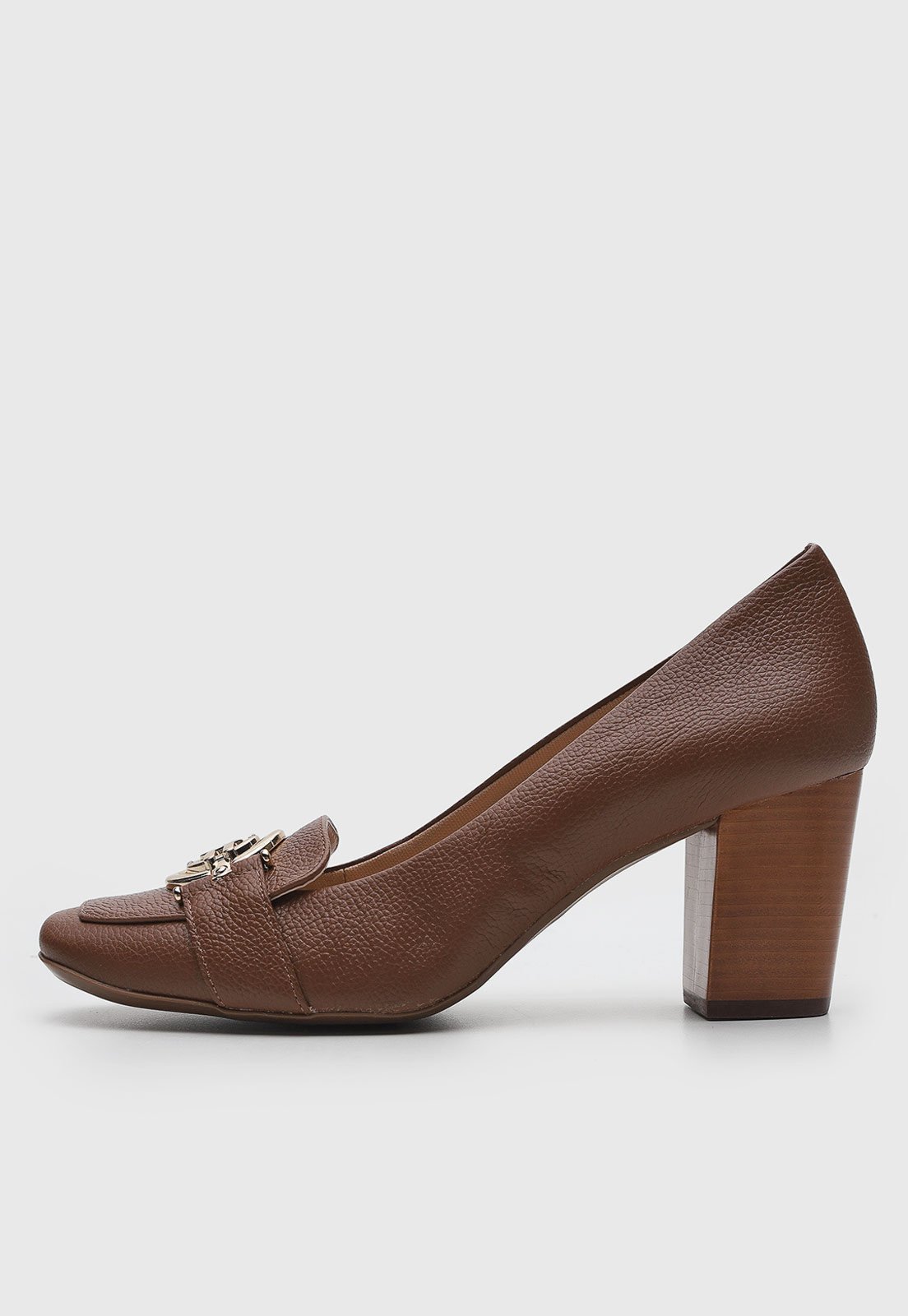 Scarpin Feminino Jorge Bischoff Metal Marrom