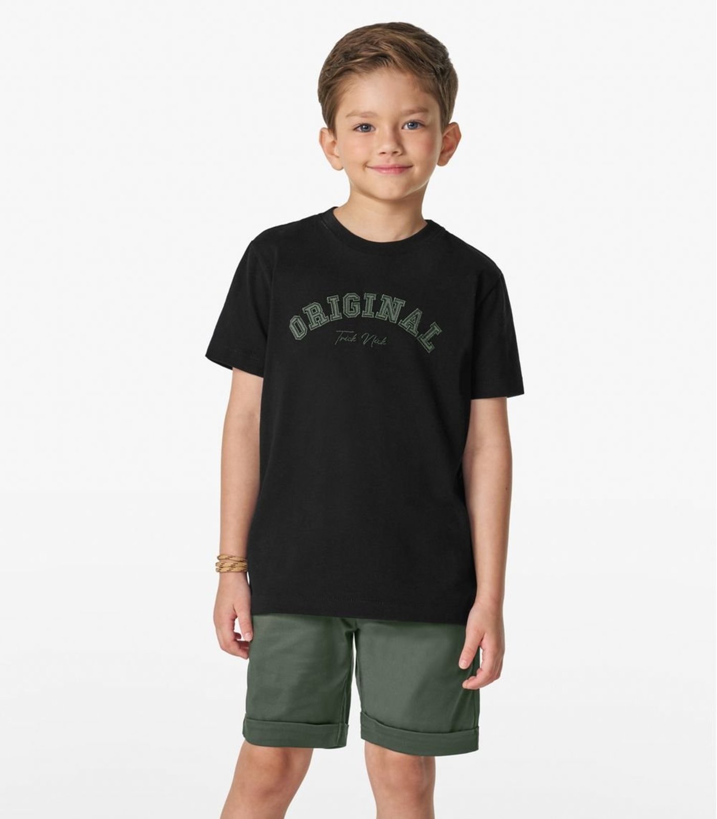 Infantil - Conjunto Masculino Camiseta com Bermuda Trick Nick Preto