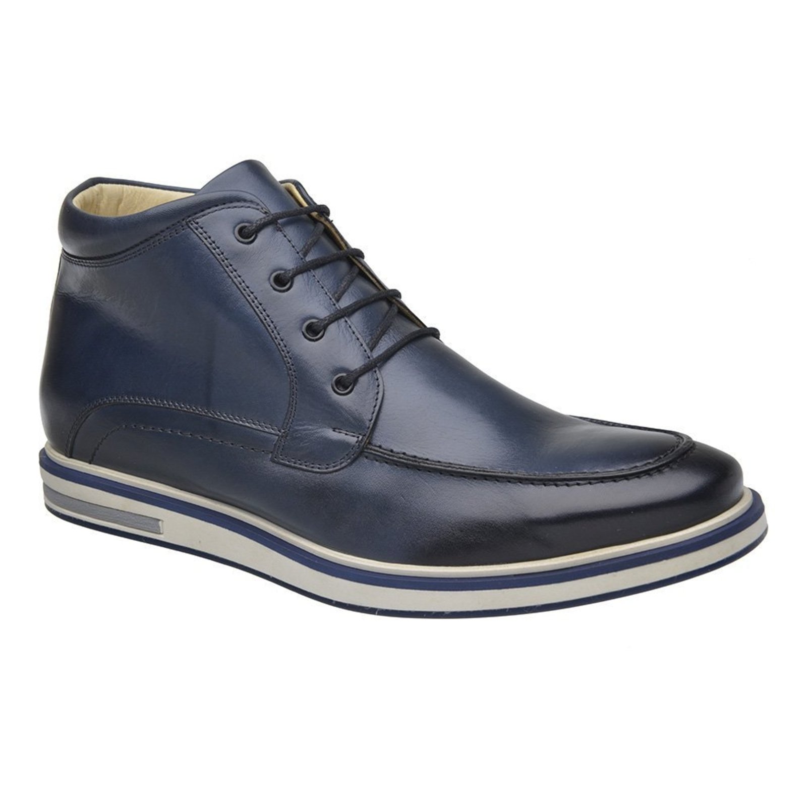 Bota Casual Masculina Malbork Em Couro Azul 1132AZ