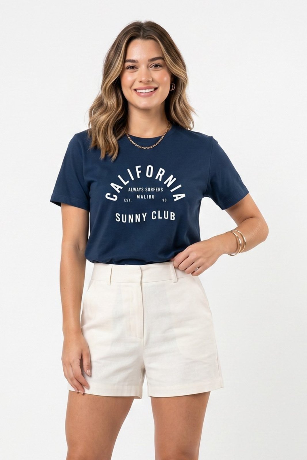 Camiseta Cianitas Azul Estampa California