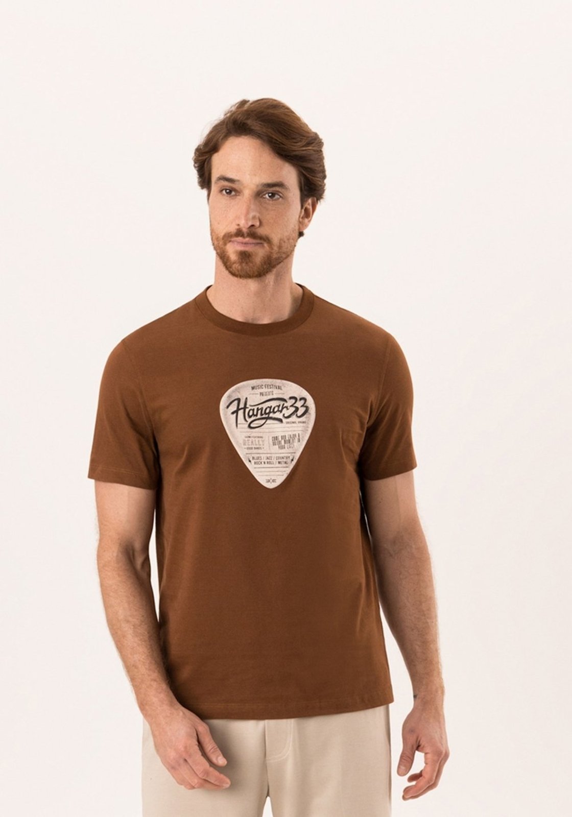 Camiseta De Mangas Curtas Em Meia Malha Peletizada