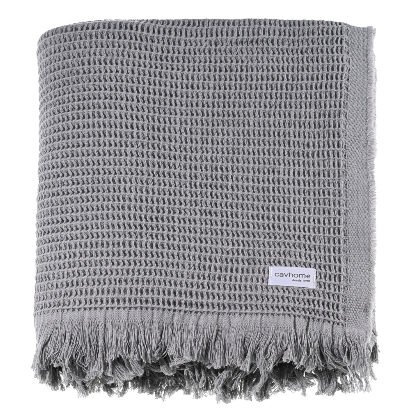 Vista 2 Manta Decorativa Cavhome Piquet 2,20x2,50 Grafite Grande cinza CavHome cinza