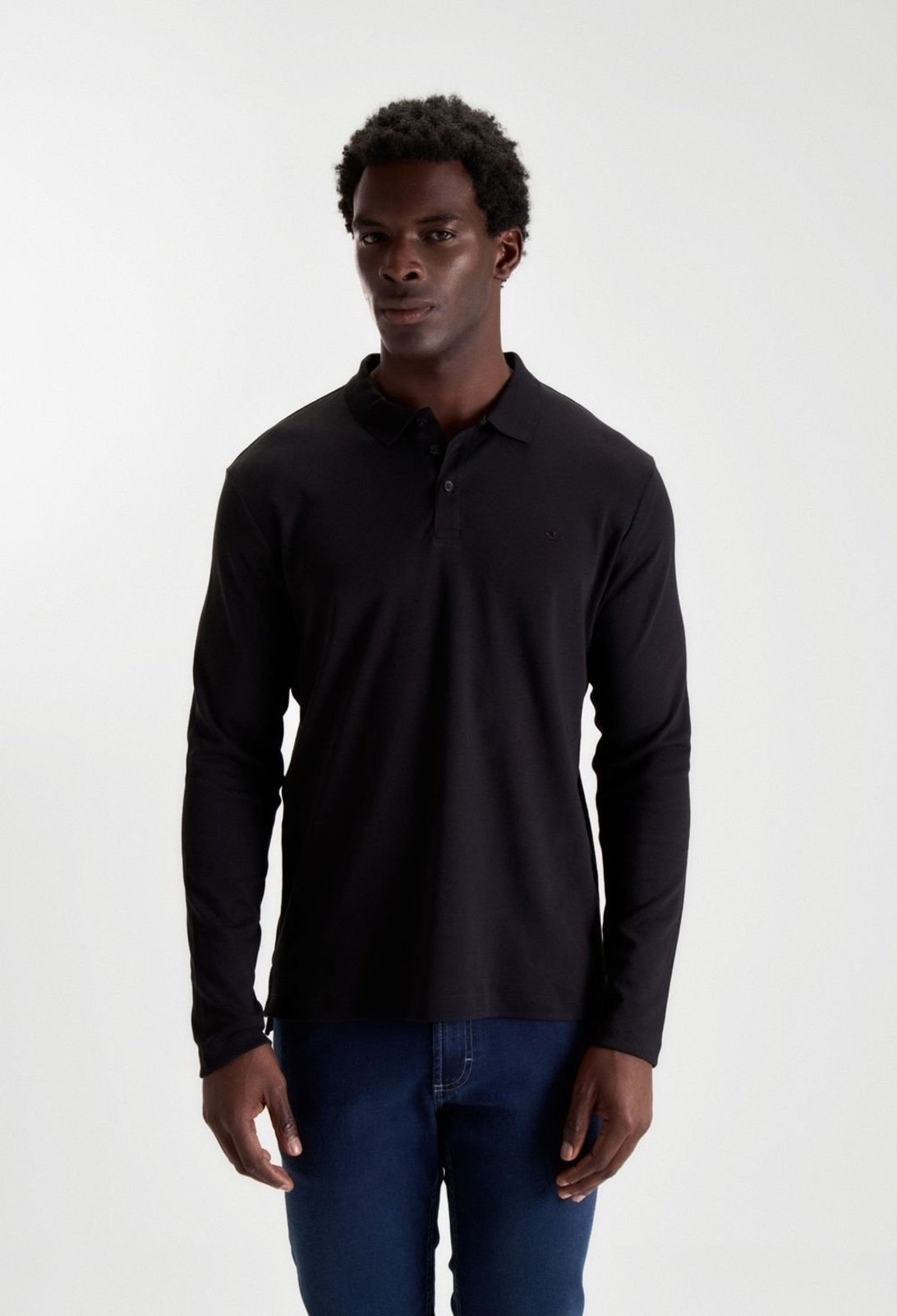 POLO DOCTHOS SLIM MANGA LONGA SUEDINE EGYPTIAN POLO DOCTHOS SLIM MANGA LONGA SUEDINE EGYPTIAN 003 PRETO G